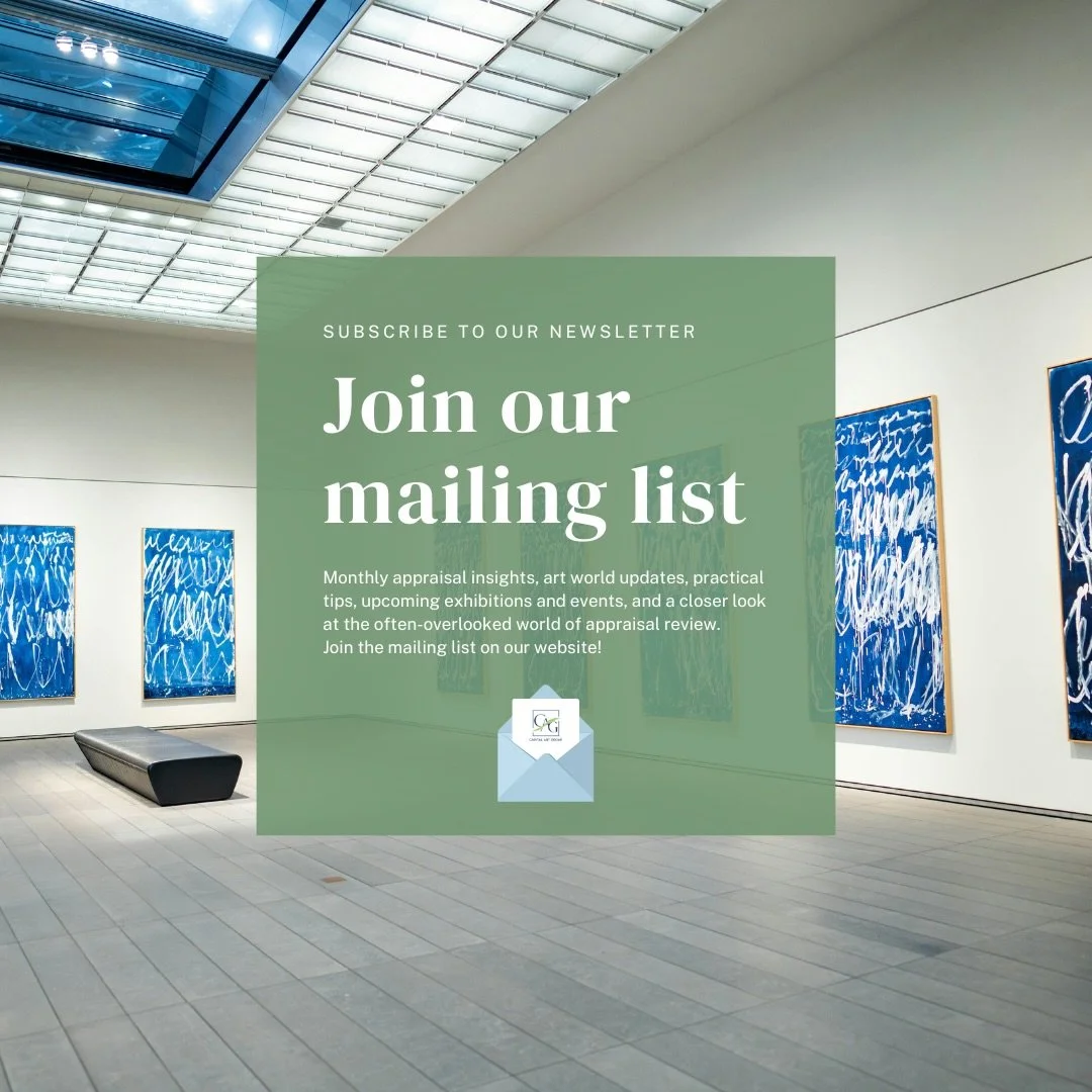 Introducing Exhibit A: Insights from the Appraiser&rsquo;s Desk

We&rsquo;re excited to launch the first edition of our new monthly newsletter, where art and valuation meet.

Each month, Maria will share appraisal insights, art world updates, practic