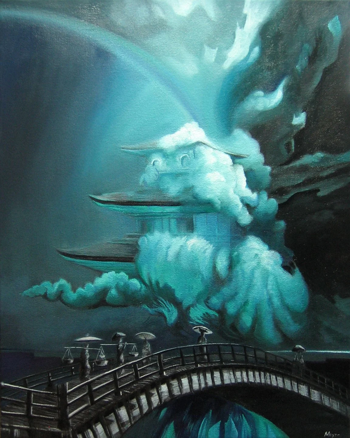 Pagoda Cloud 1 - 2009, 16x20" Oil on Canvas