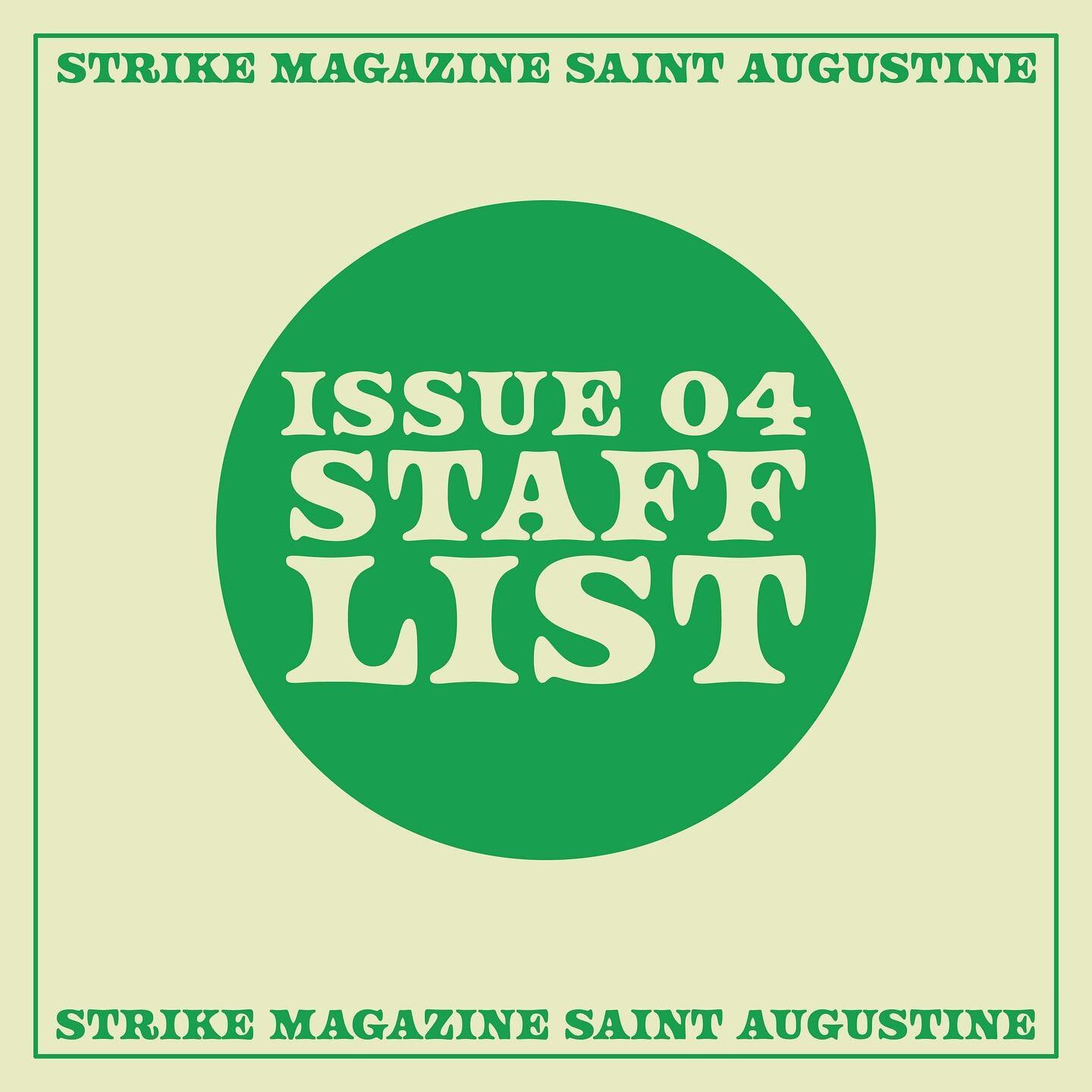ANNOUNCING OUR ISSUE 04 STAFF ❇️