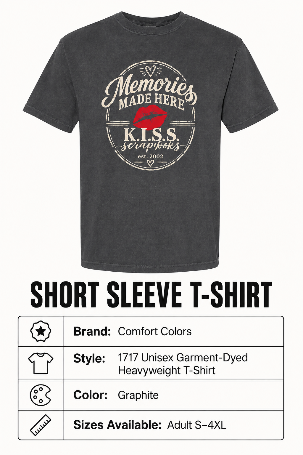 Memories Made Here Comfort Colors Short Sleeve