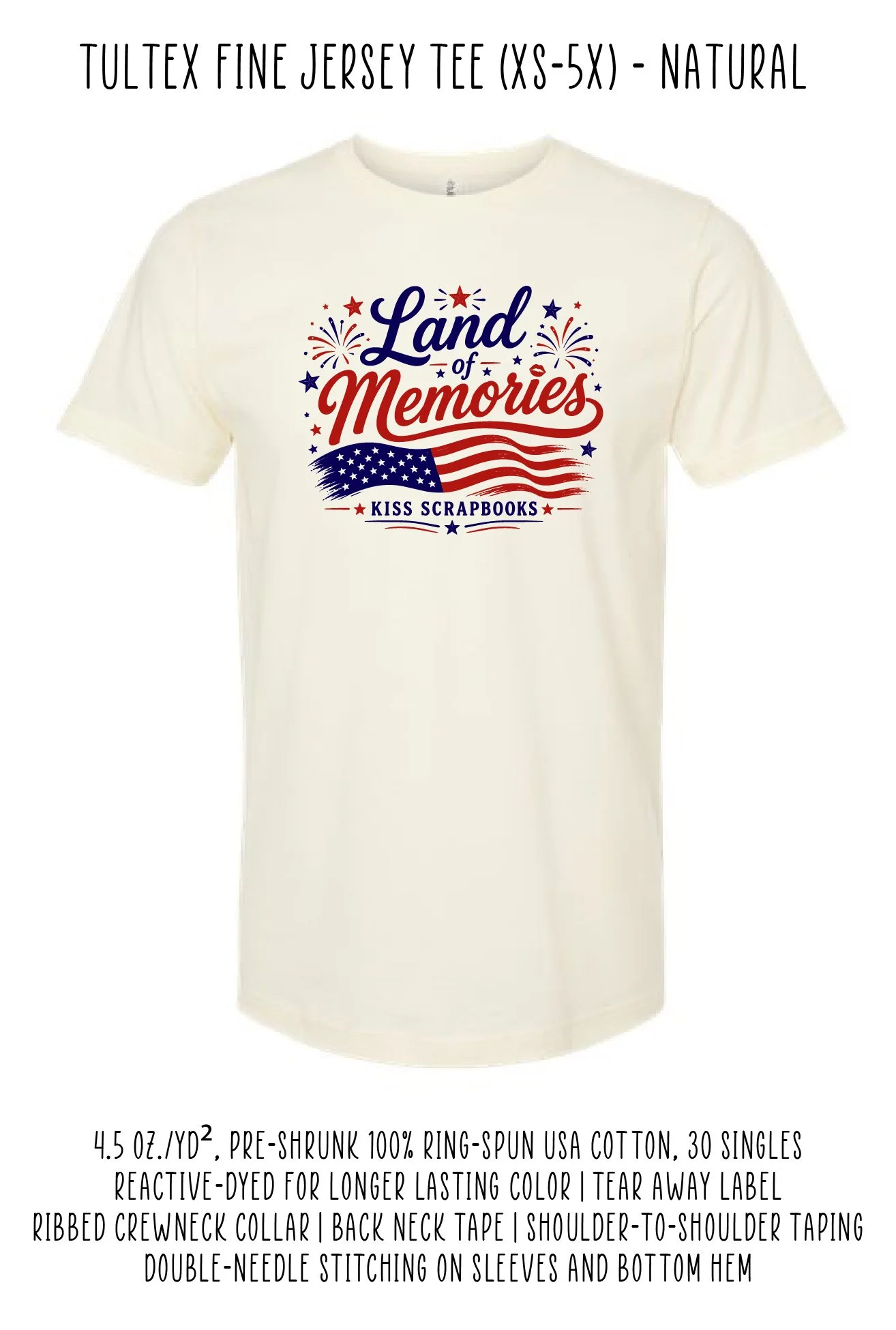 Land of Memories Tultex Short Sleeve - Natural