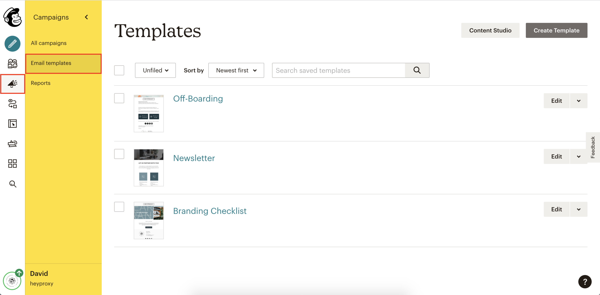 How To Use Custom Email Templates In MailChimp — Heyproxy. Design + more.