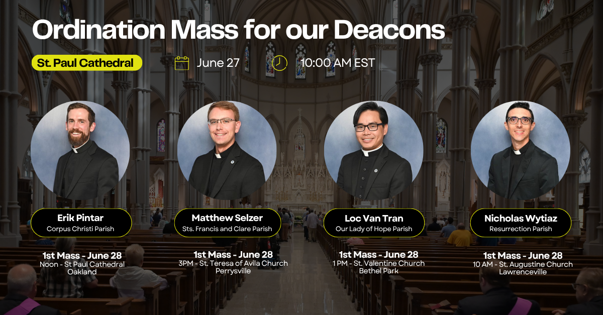 Knights of Columbus Support Four Men to be Ordained Priests in Pittsburgh