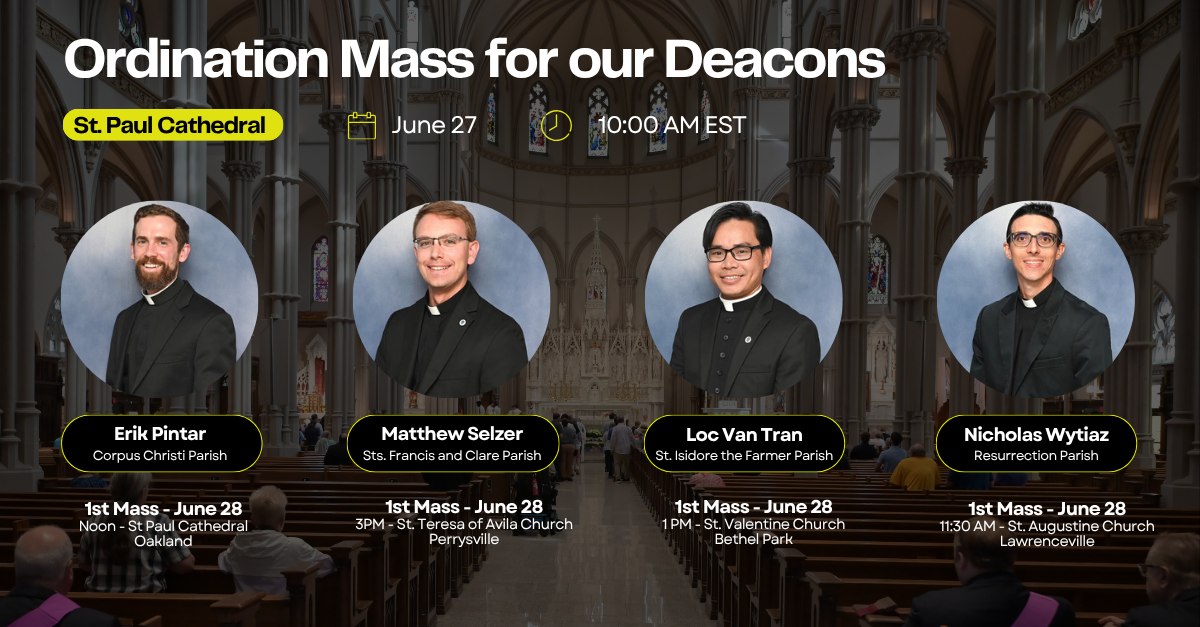 Knights of Columbus Support Four Men to be Ordained Priests in Pittsburgh