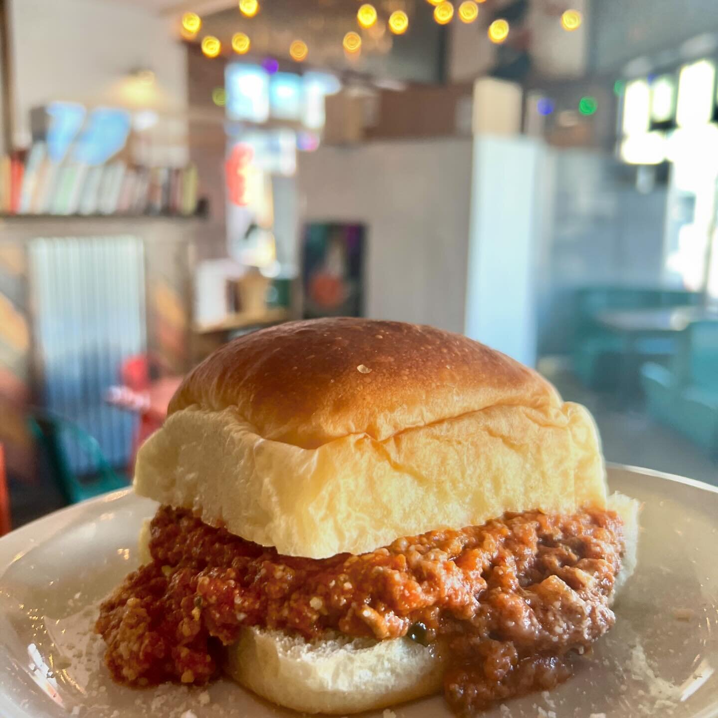 Sloppy Joels till they&rsquo;re gone. A blend or our broken meatballs, traditional bolognese. and our red sauce used to cook meatballs served on our Japanese milkbread buns with mozz and parm #sloppyjoes #shakupan #milkbread #melkbread #michigancraft