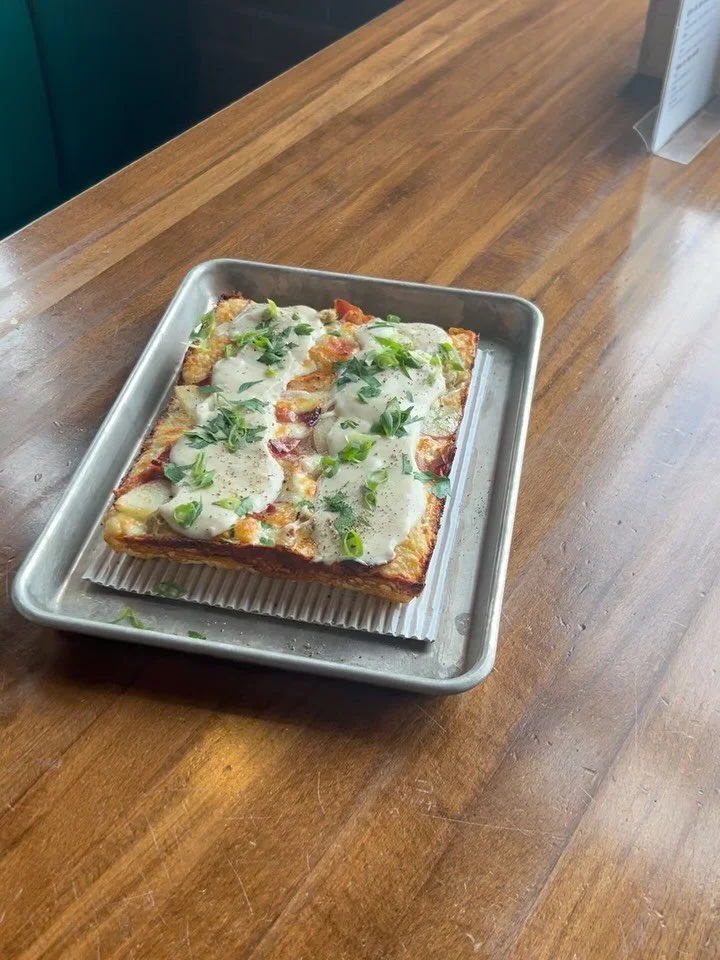 Dropping this one THURSDAY 

CHOWDER PIE
Clams, smoked bacon, roasted redskin potatoes, brick, mozz and parm, chowder sauce, scallion, cracked black pepper