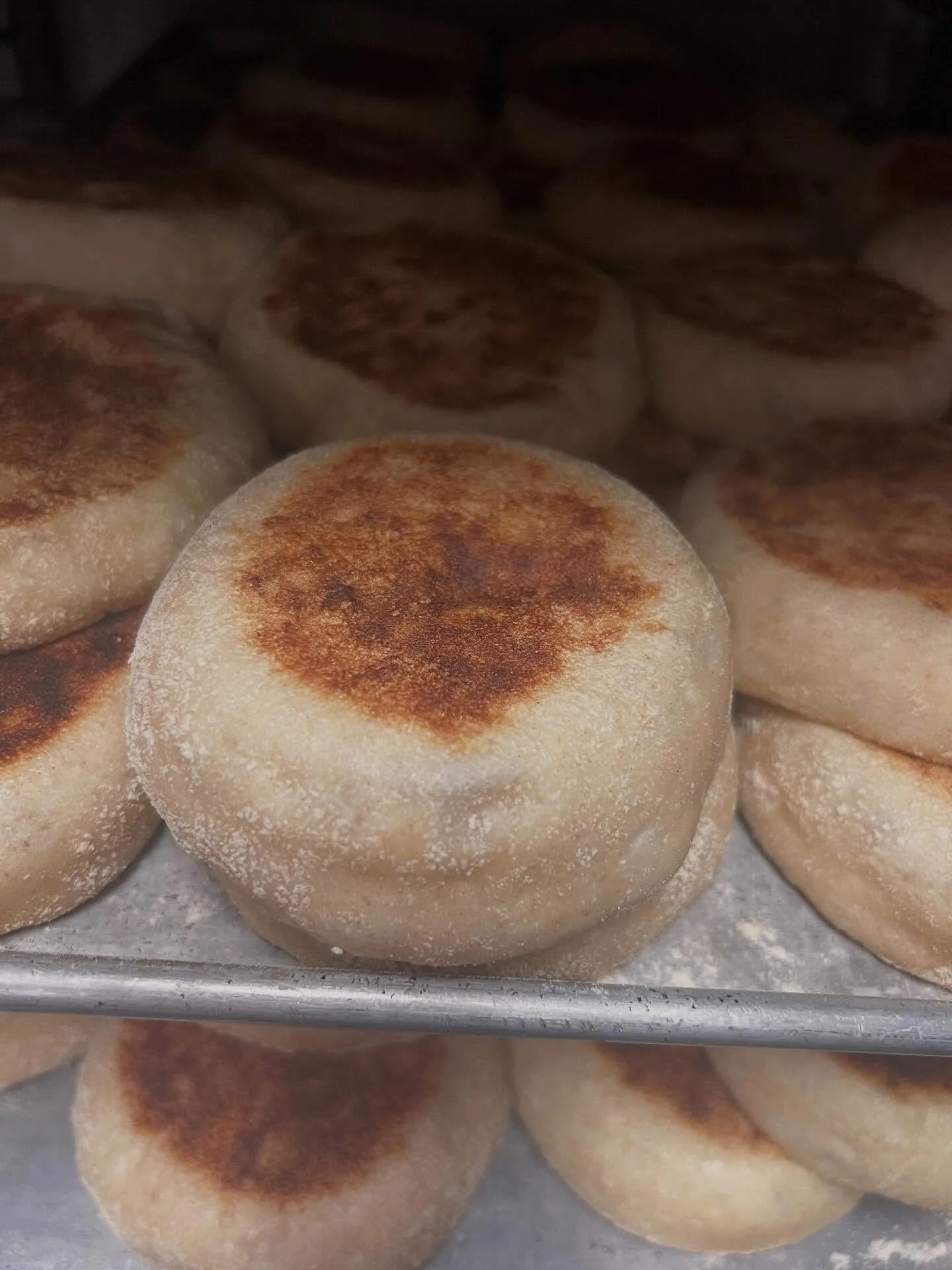 Retail bags of English Muffins out for sale today