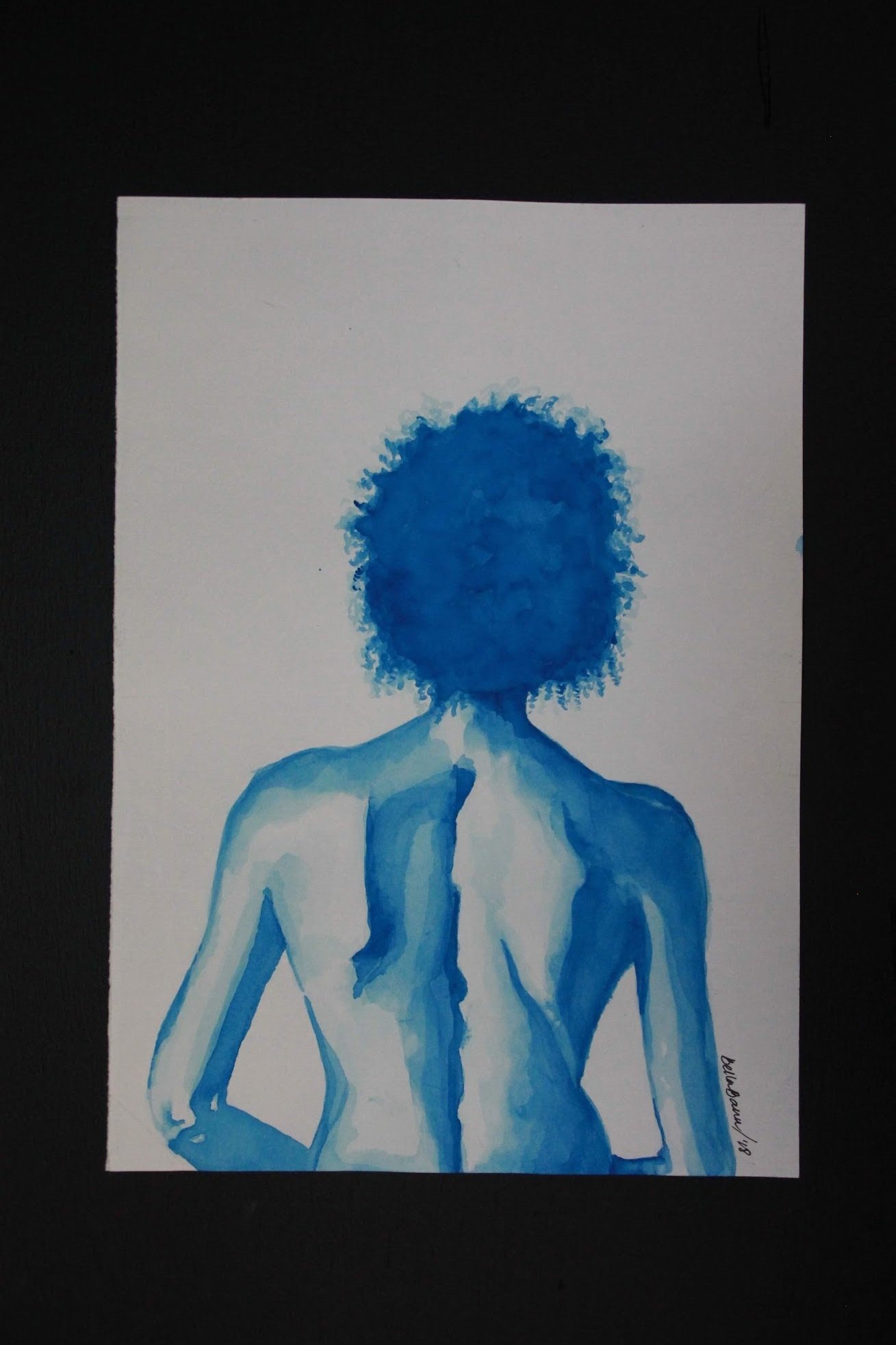 Watercolor on Paper
15x20 cm
"Audition (3)"
Watercolor study of the female body to explore watercolor techniques, and personal reflection of ballet body metrics used in auditions.