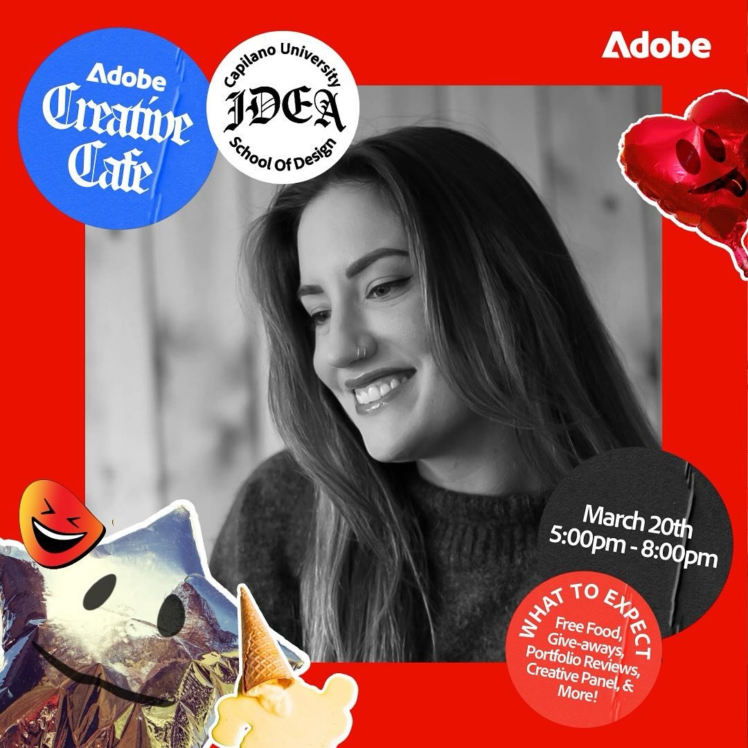 Hi friends! I&rsquo;ll be attending the Adobe Creative Caf&eacute; at Capilano University as a portfolio reviewer! If you&rsquo;re a recent graphic design graduate looking to connect with industry professionals and get valuable feedback on your work,