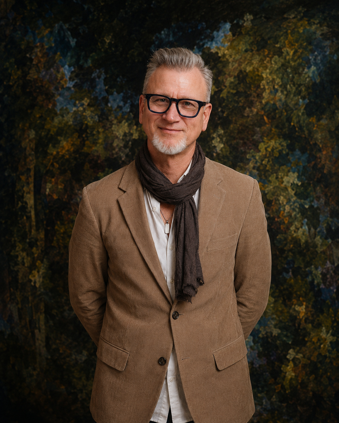 Marc photo brown jacket scarf.png