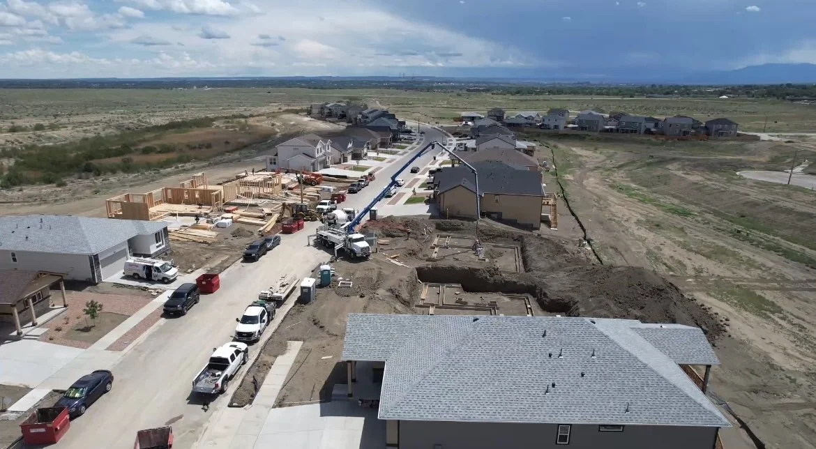 Villa Bella drone footage during construction.