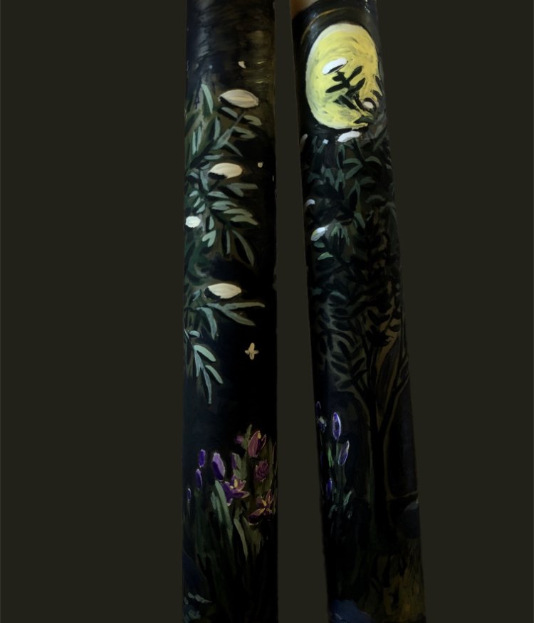 hand-painted flower candles