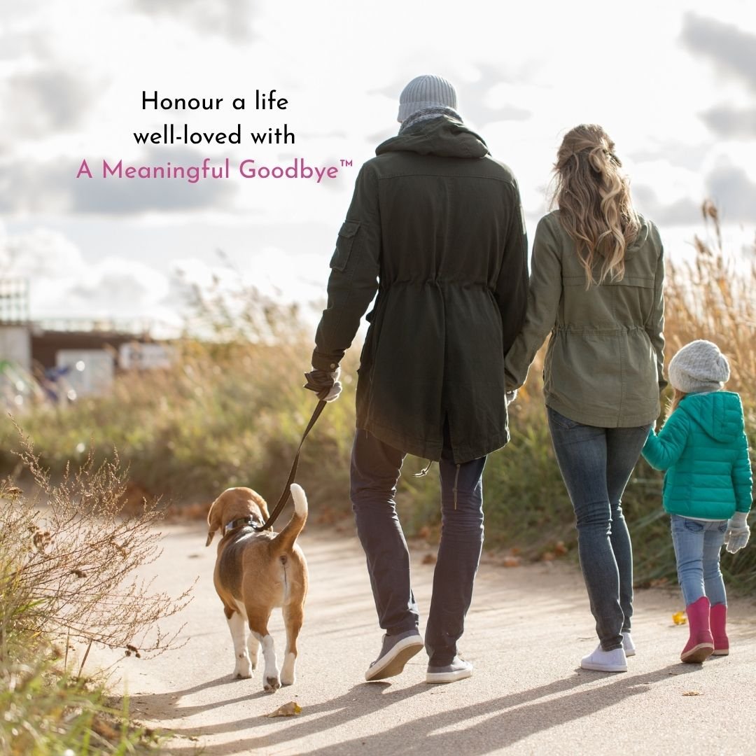 Honour a life well-loved with A Meaningful Goodbye&trade;. Every goodbye can be made meaningful.

#MeaningfulGoodbye #inhomevetcare #InHomeVet #PetLoss #grief #vancouver