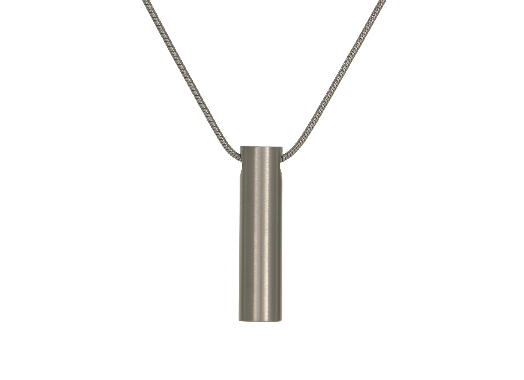 Cylinder keepsake pendant in pewter provided after pet cremation vancouver