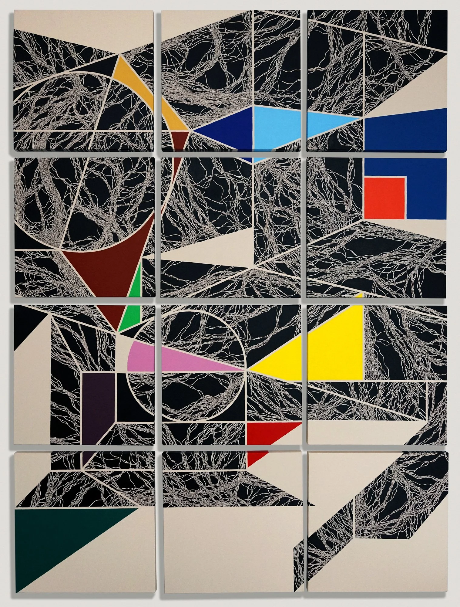 To Map a Meander, 83" x 62", Acrylic on Canvas, 2024