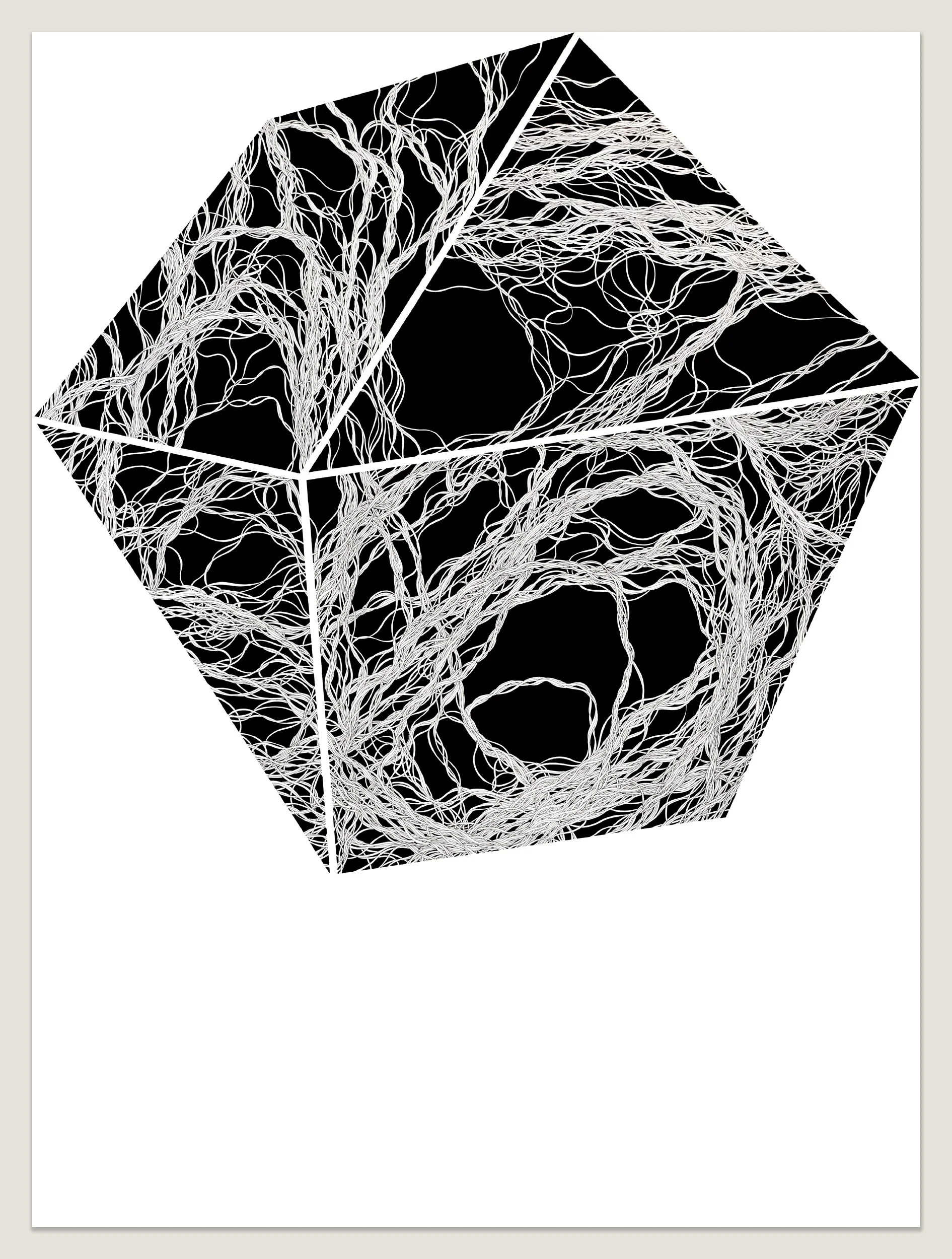 Flint (5085), 40" x 30", Ink on Paper, 2023