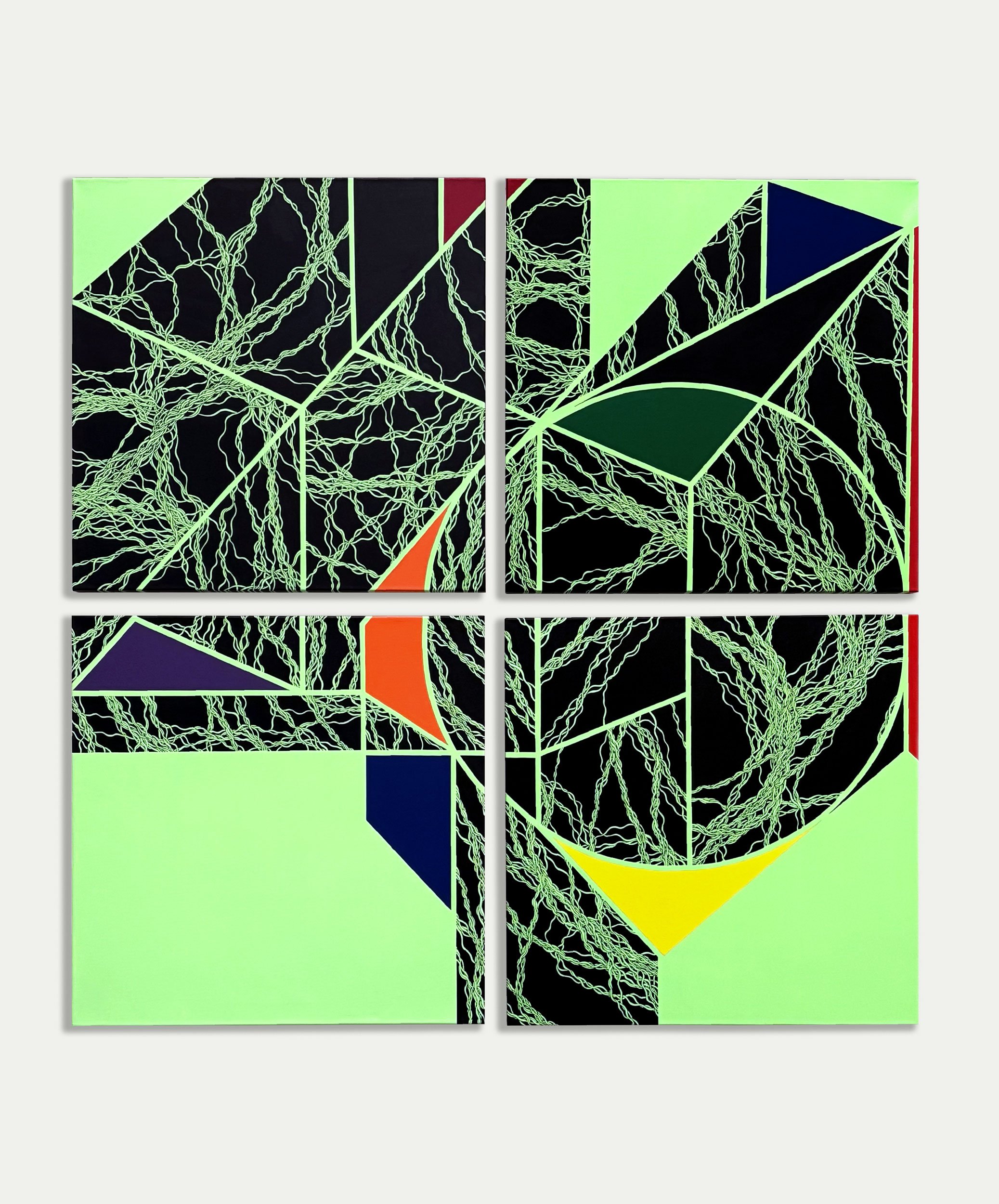 8 Ball, 49 1/2" x 49 1/2", Acrylic on Canvas, 2025