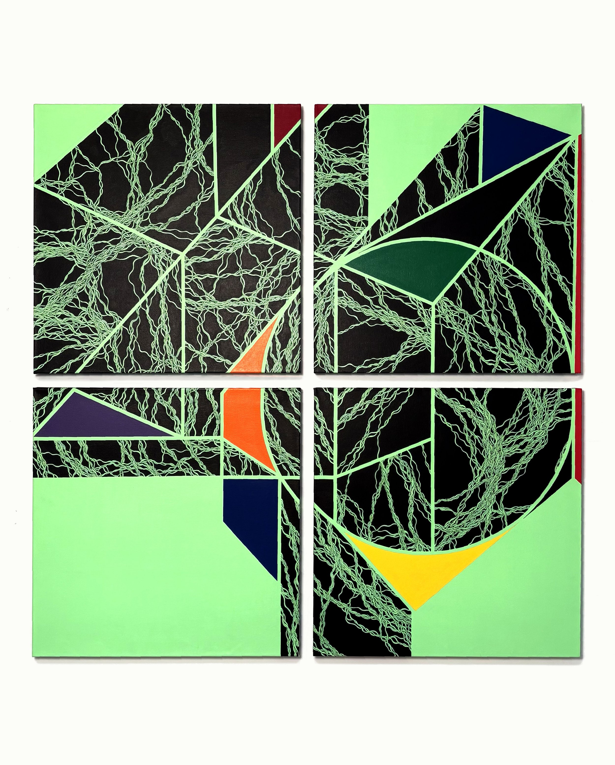8 Ball, 49 1/2" x 49 1/2", Acrylic on Canvas, 2025