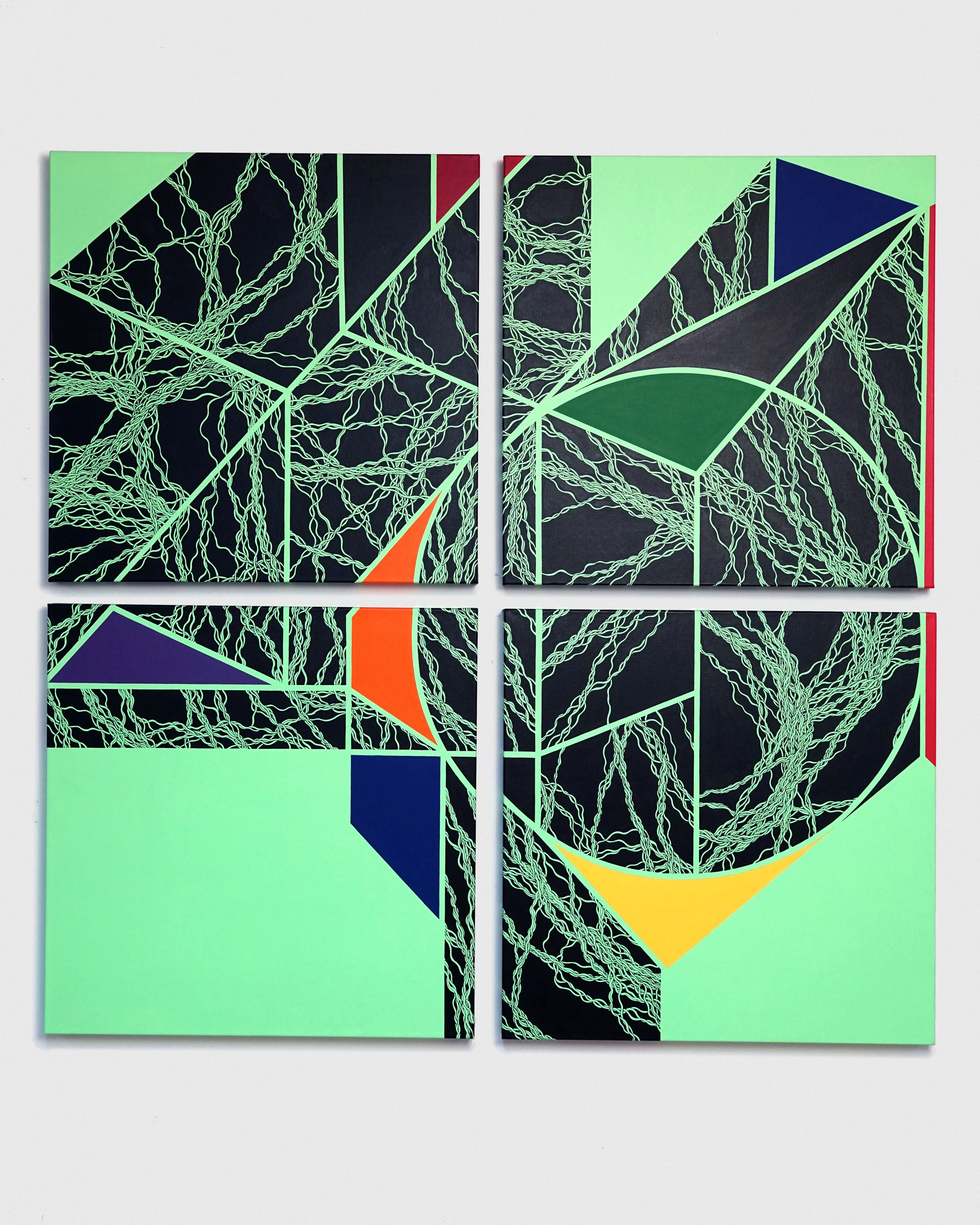 8 Ball, 49 1/2" x 49 1/2", Acrylic on Canvas, 2025
