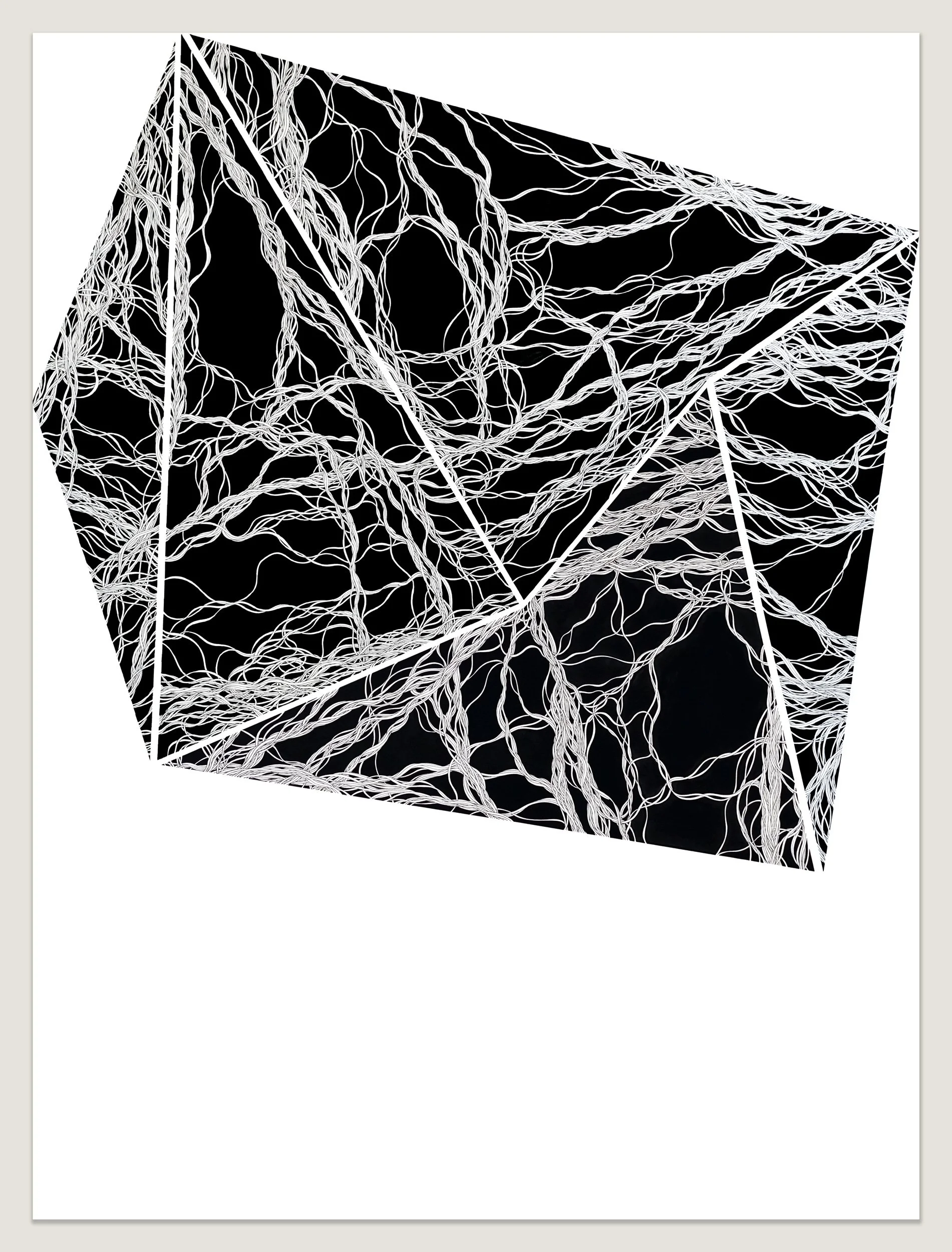 Rumple (5355), 40" x 30", Ink on Paper, 2023