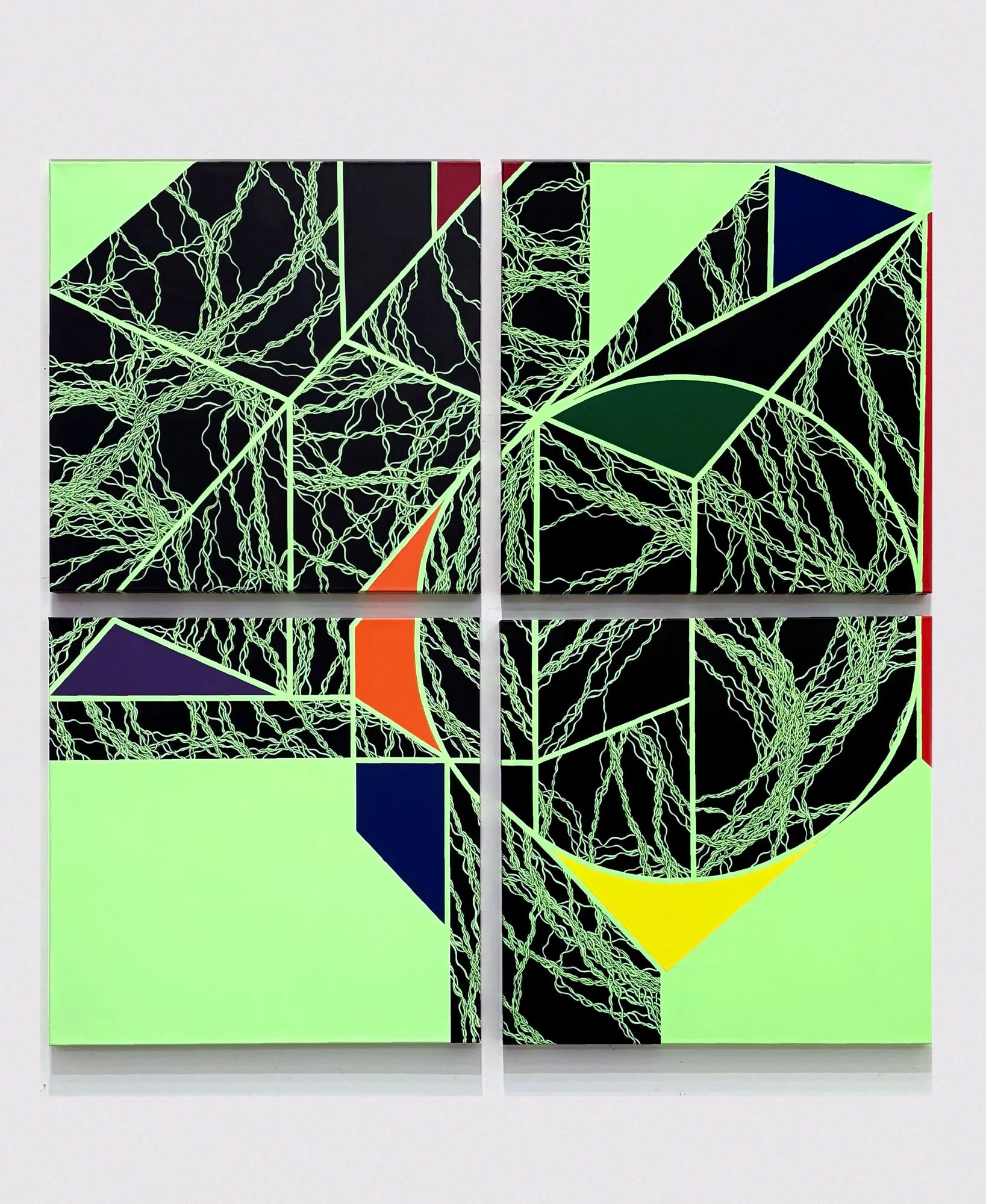 8 Ball, 49 1/2" x 49 1/2", Acrylic on Canvas, 2025