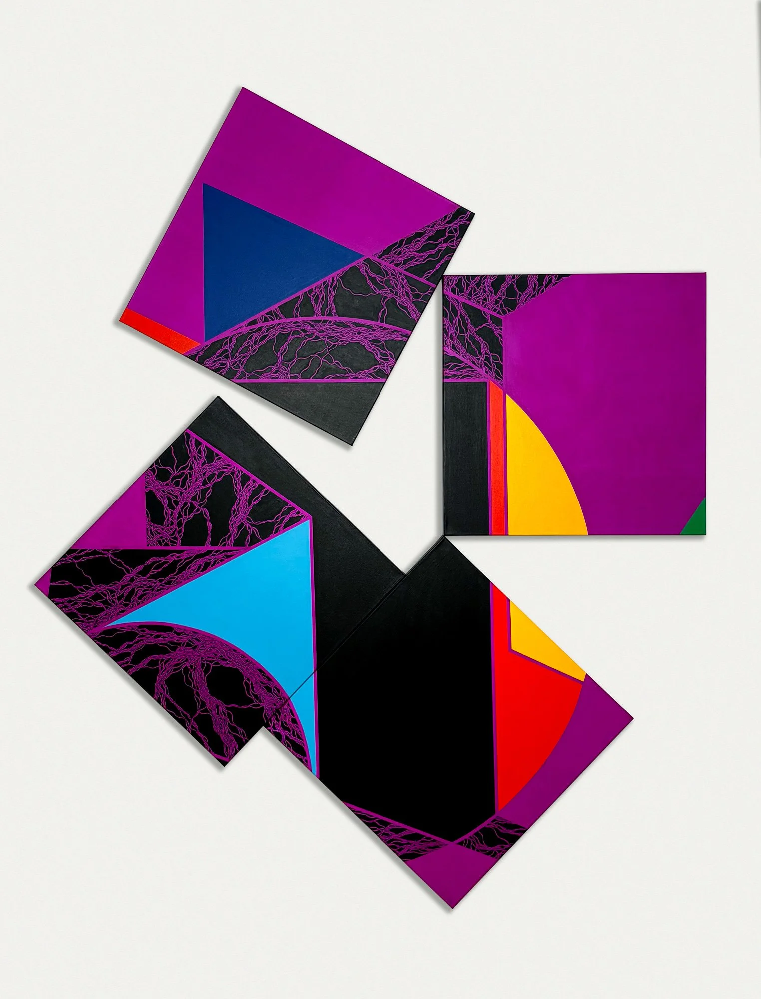 Night & Day, 67" x 62", Acrylic on Canvas, 2025