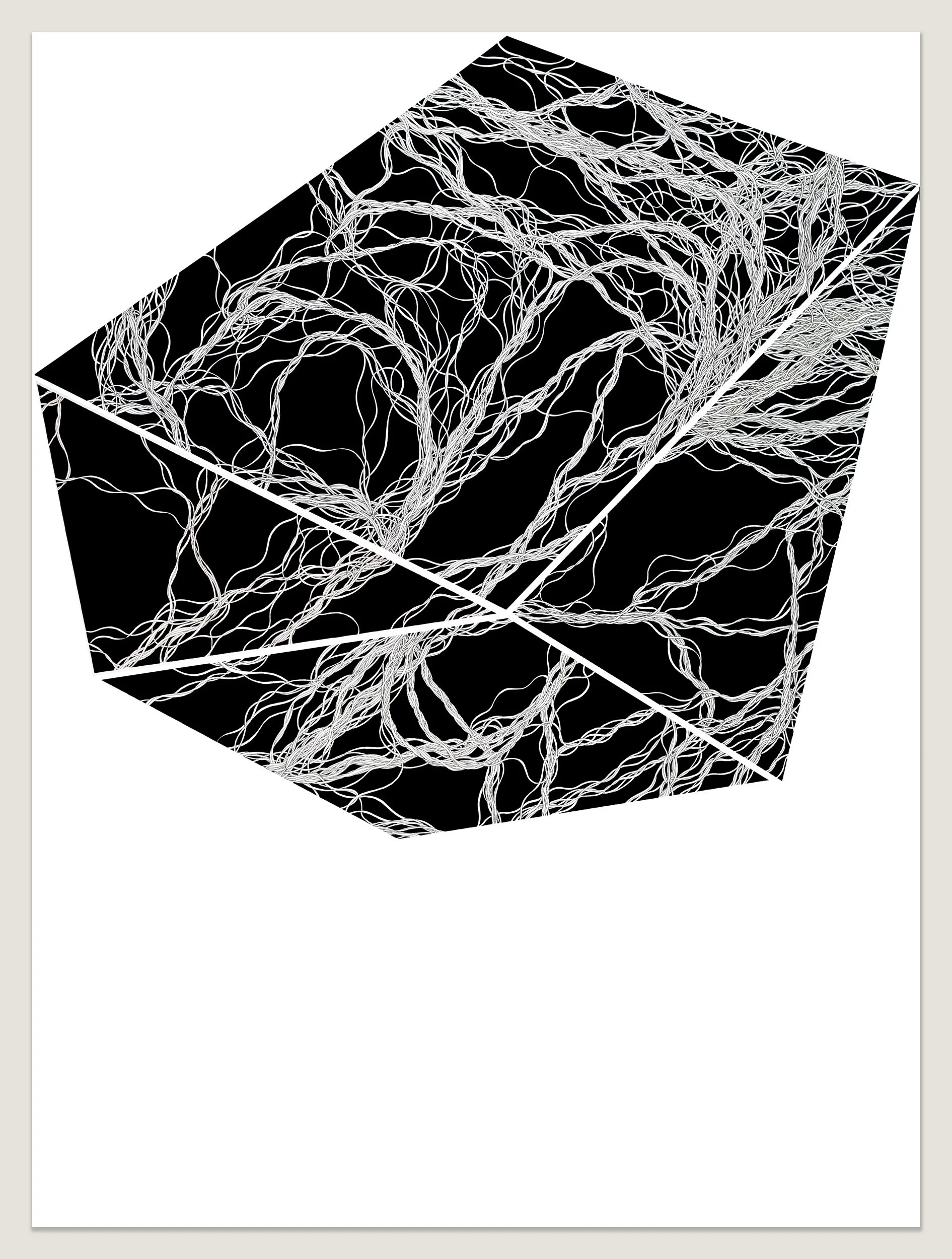 Point of Return (4770), 40" x 30", Ink on Paper, 2023