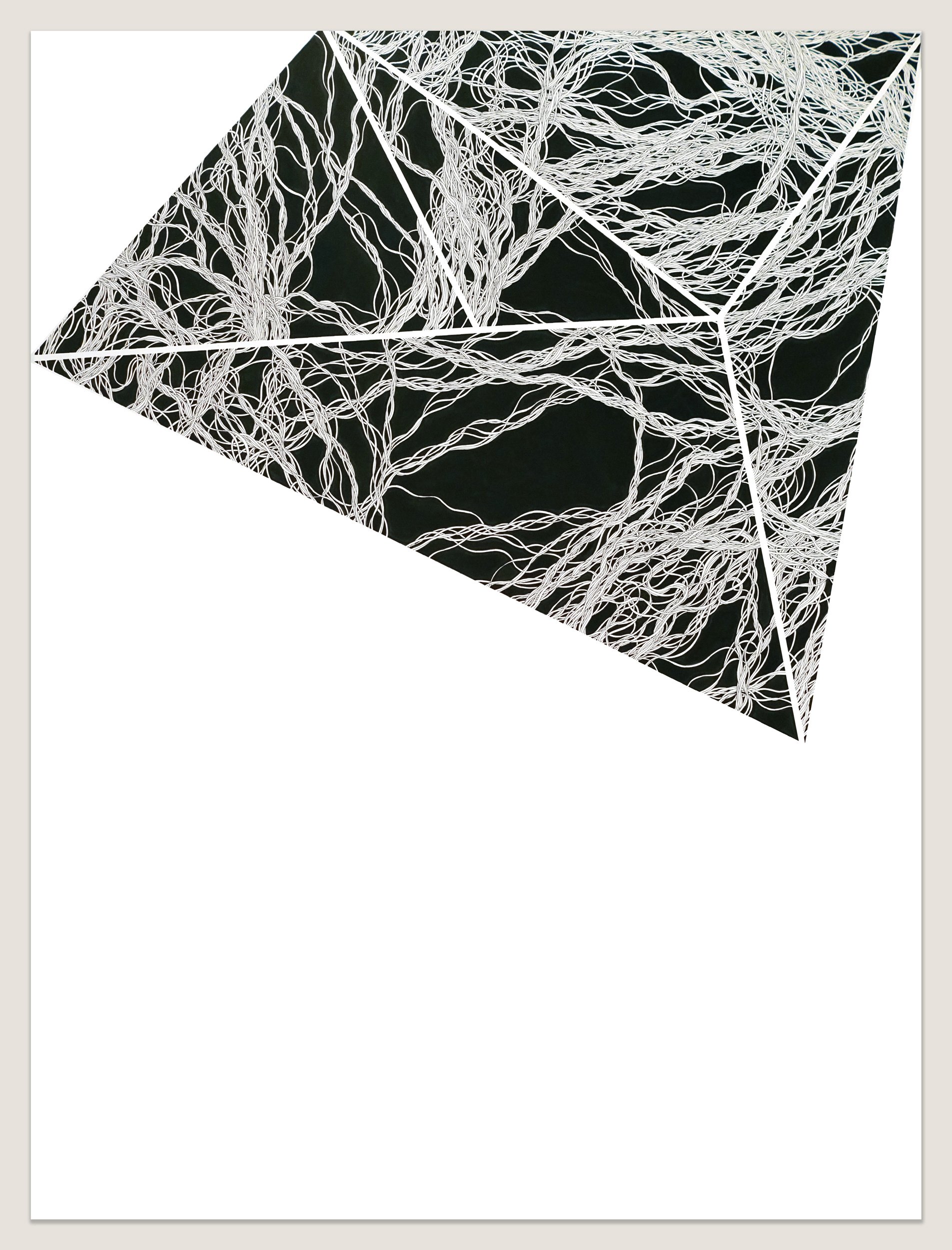 Guy-Lines (5190), 40" x 30", Ink on Paper, 2023