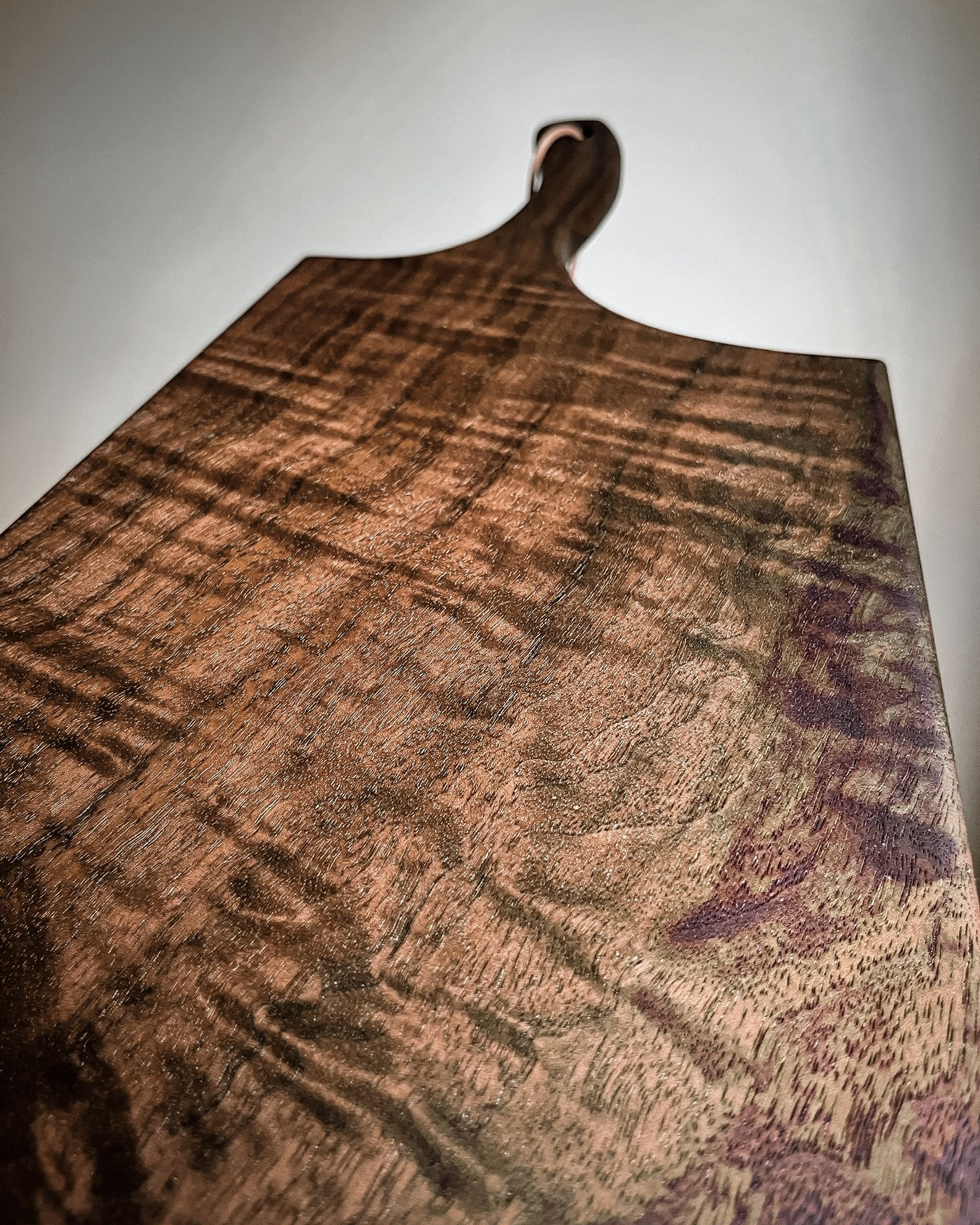 "Cleaver" Handle Style Antique Black Walnut with Beautiful Curl 
