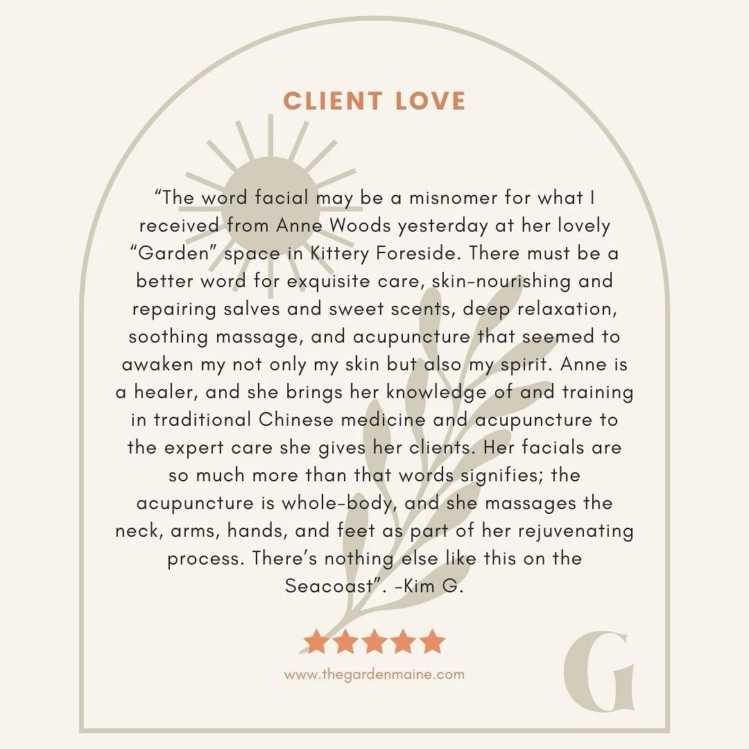 Another lovely testimonial from a client 🌼 thank you so much Kim! 🌼 Have you tried our acupuncture facial yet? It&rsquo;s truly the dream 🌼 book your appointment 🌼 link in bio