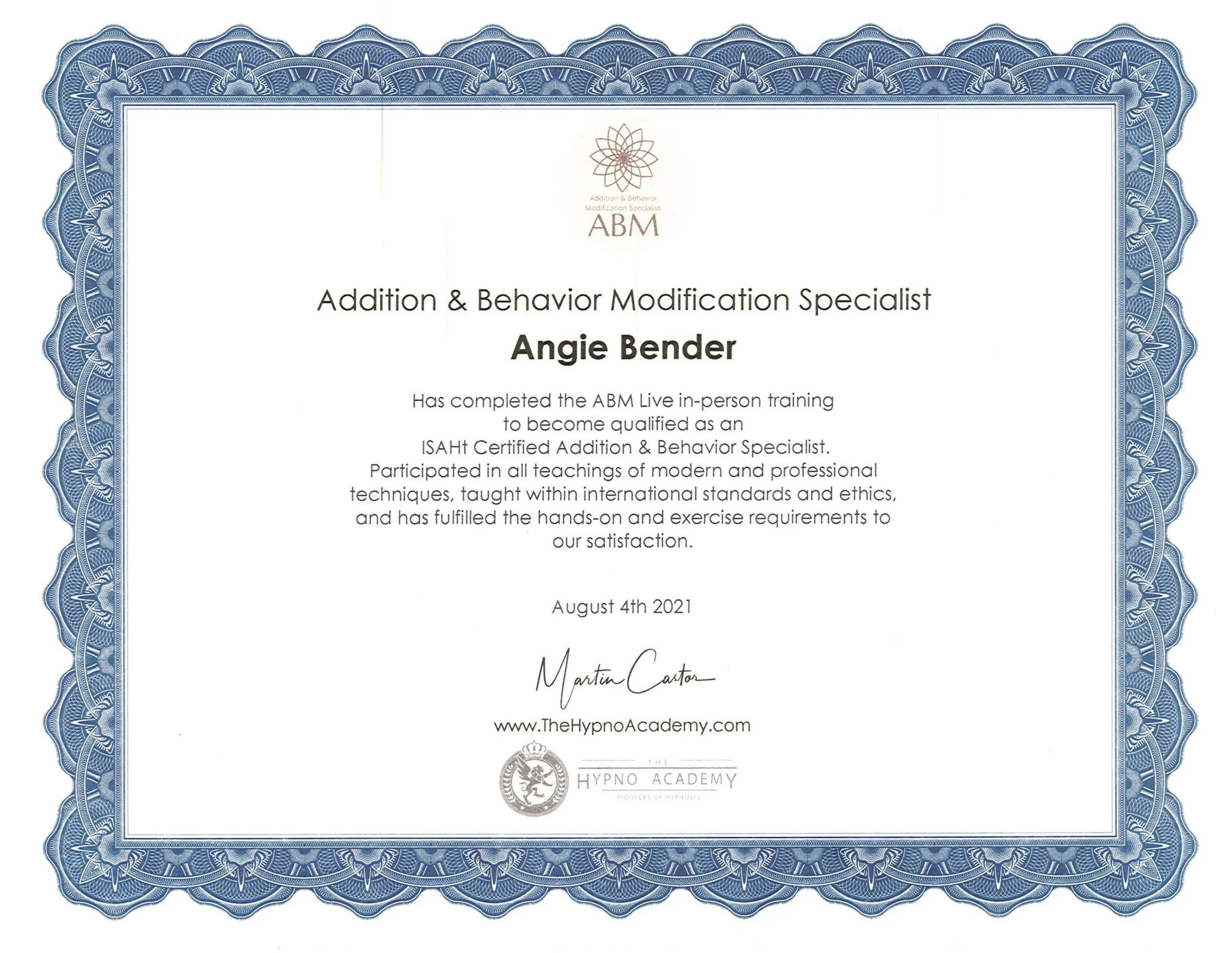 Bender Addictaions and behaviour certificate.jpg