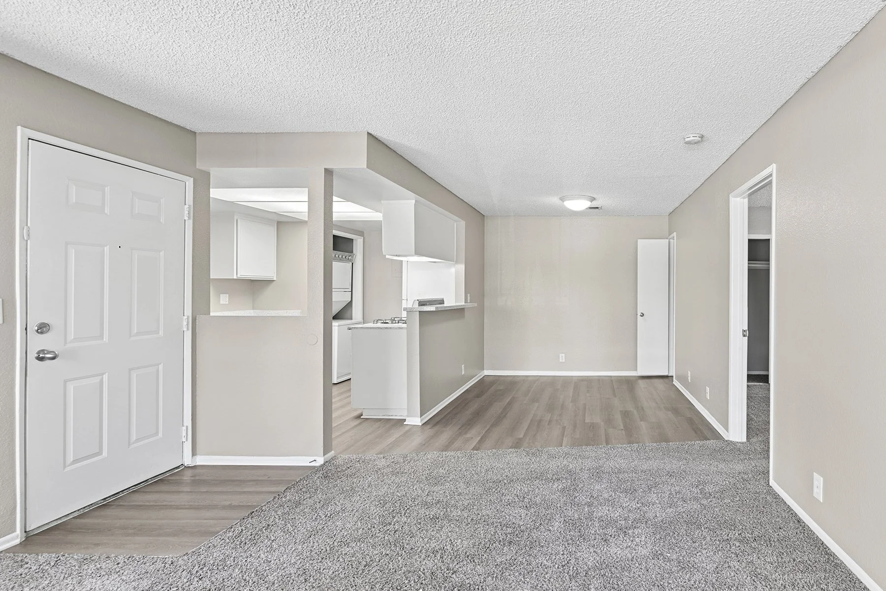 Living Room with Kitchen and Dining View