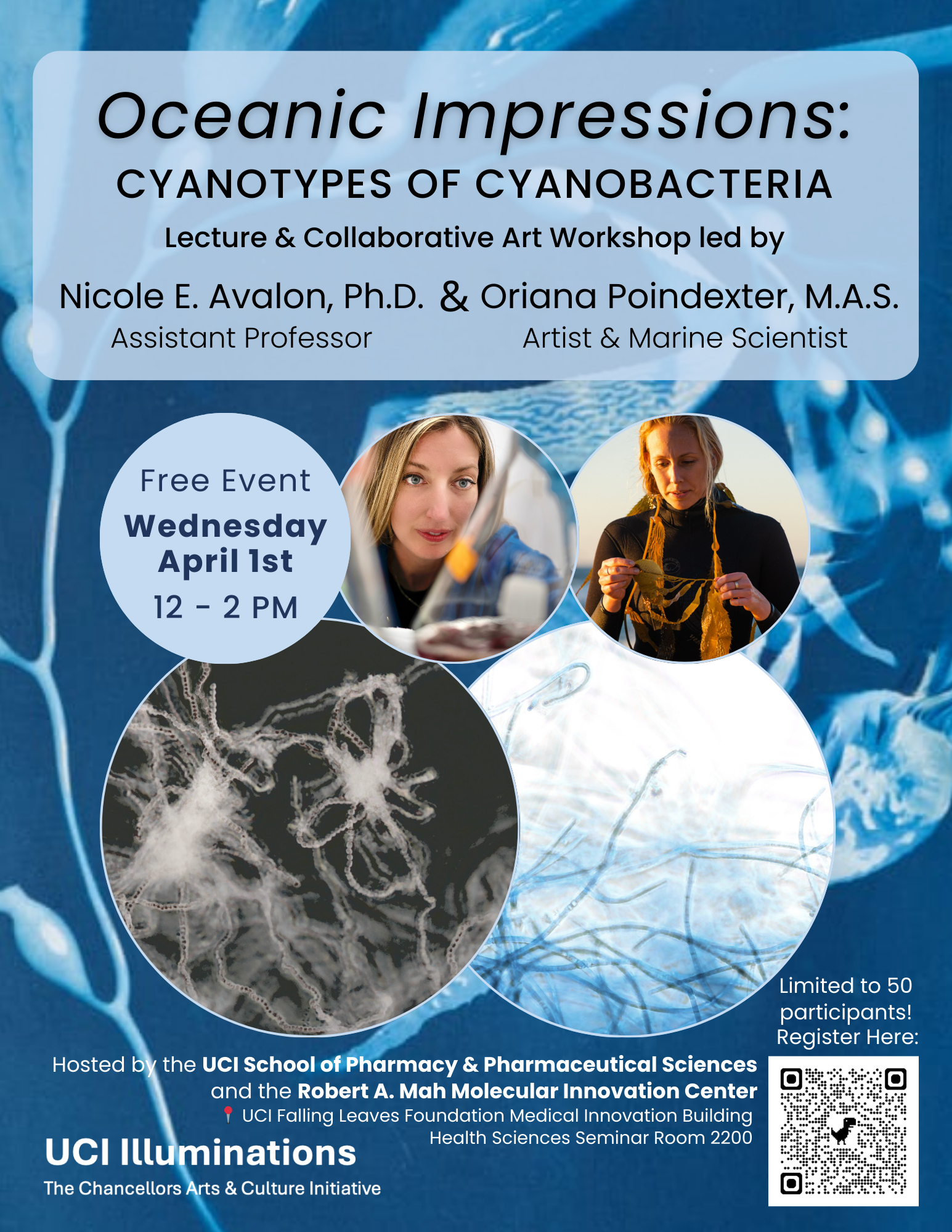 Oceanic Impressions: Cyanotypes of Cyanobacteria — Oriana Poindexter