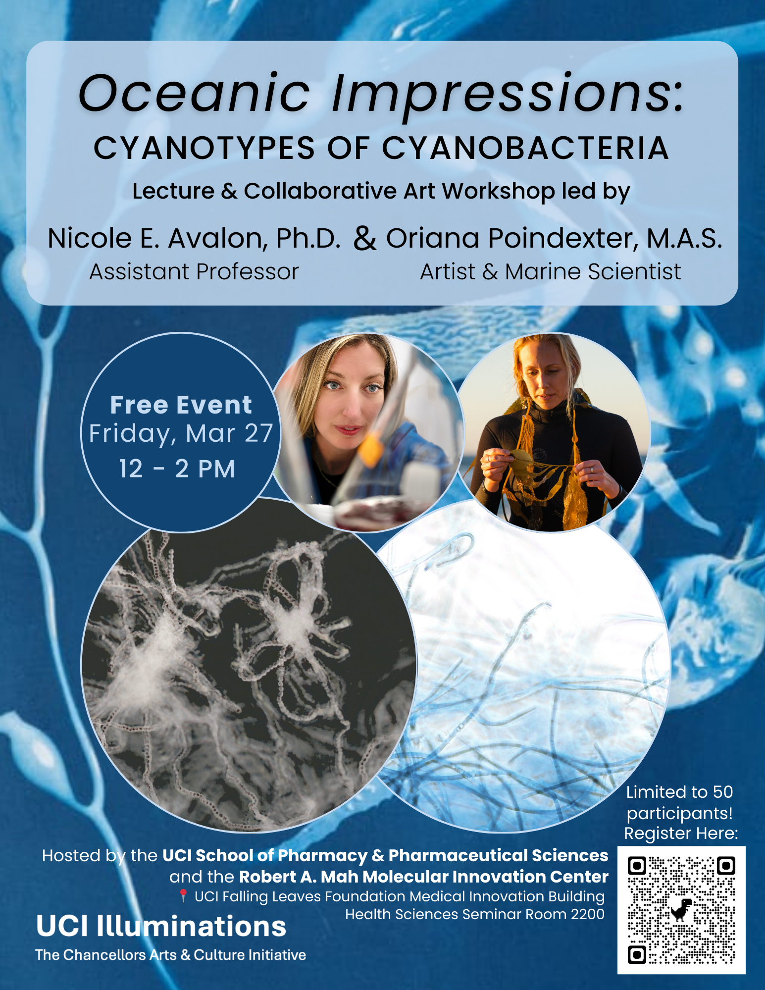 Oceanic Impressions: Cyanotypes of Cyanobacteria