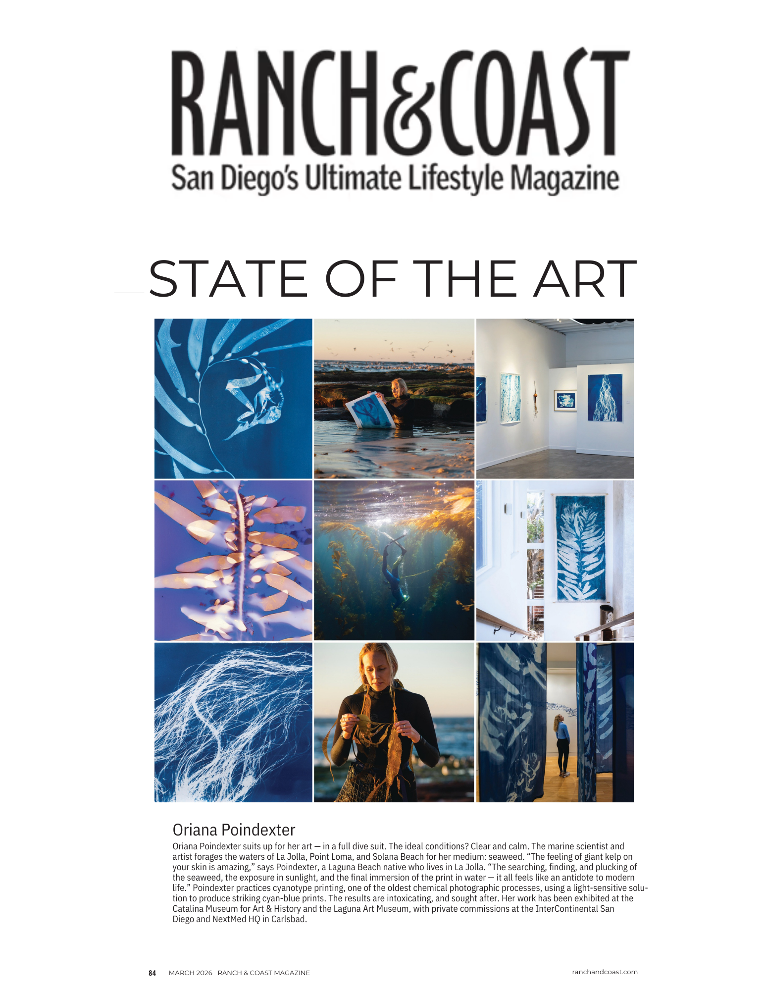 'State of the Art' by Gillian Flynn for Ranch & Coast Magazine