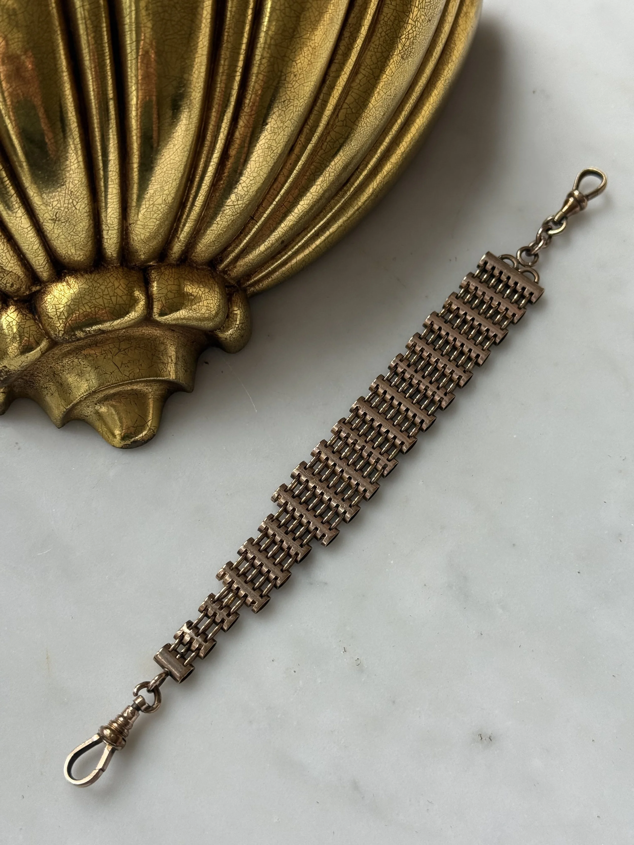 Art deco style drop fob bracelet