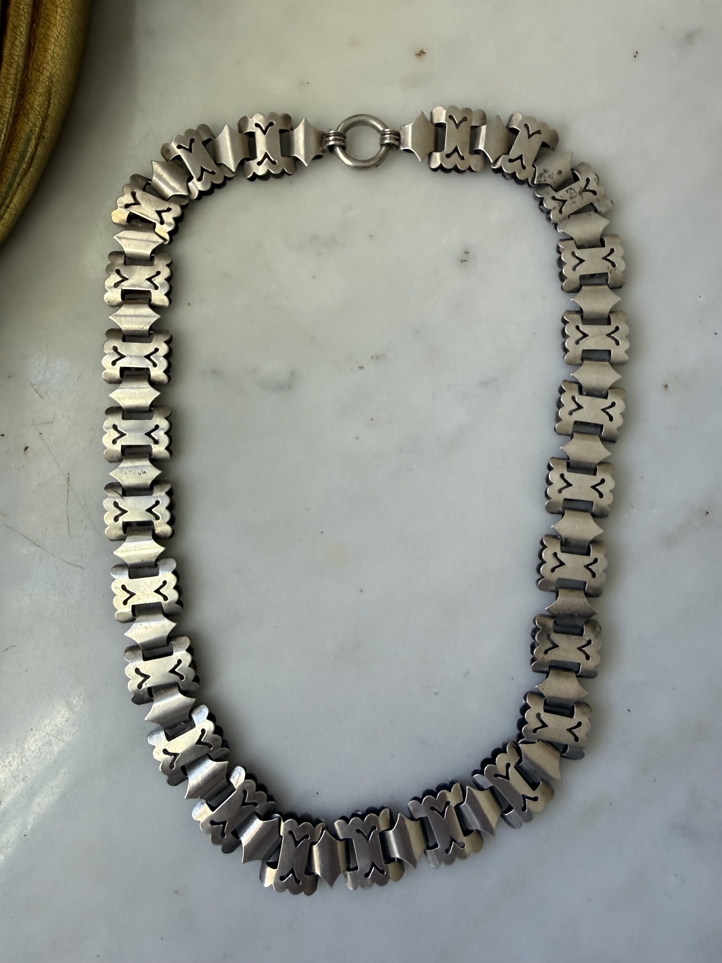 19th century sterling silver book chain
