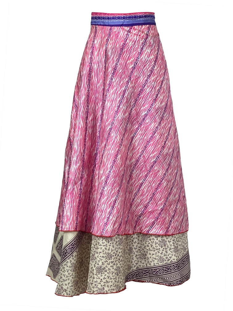 JK Indian Magic Bohemian Gypsy Silk Reversible Wrap-Around Long Skirt –  Ambali Fashion