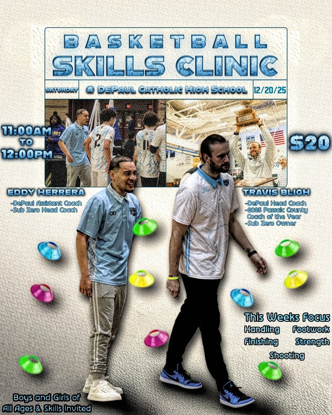 Winter Clinic Loading&hellip;.
We&rsquo;re back in the gym this Saturday, December 20th, ready to lock in. With the winter season underway, it&rsquo;s time to sharpen those fundamentals, build your confidence, and level up your game.
No matter your a