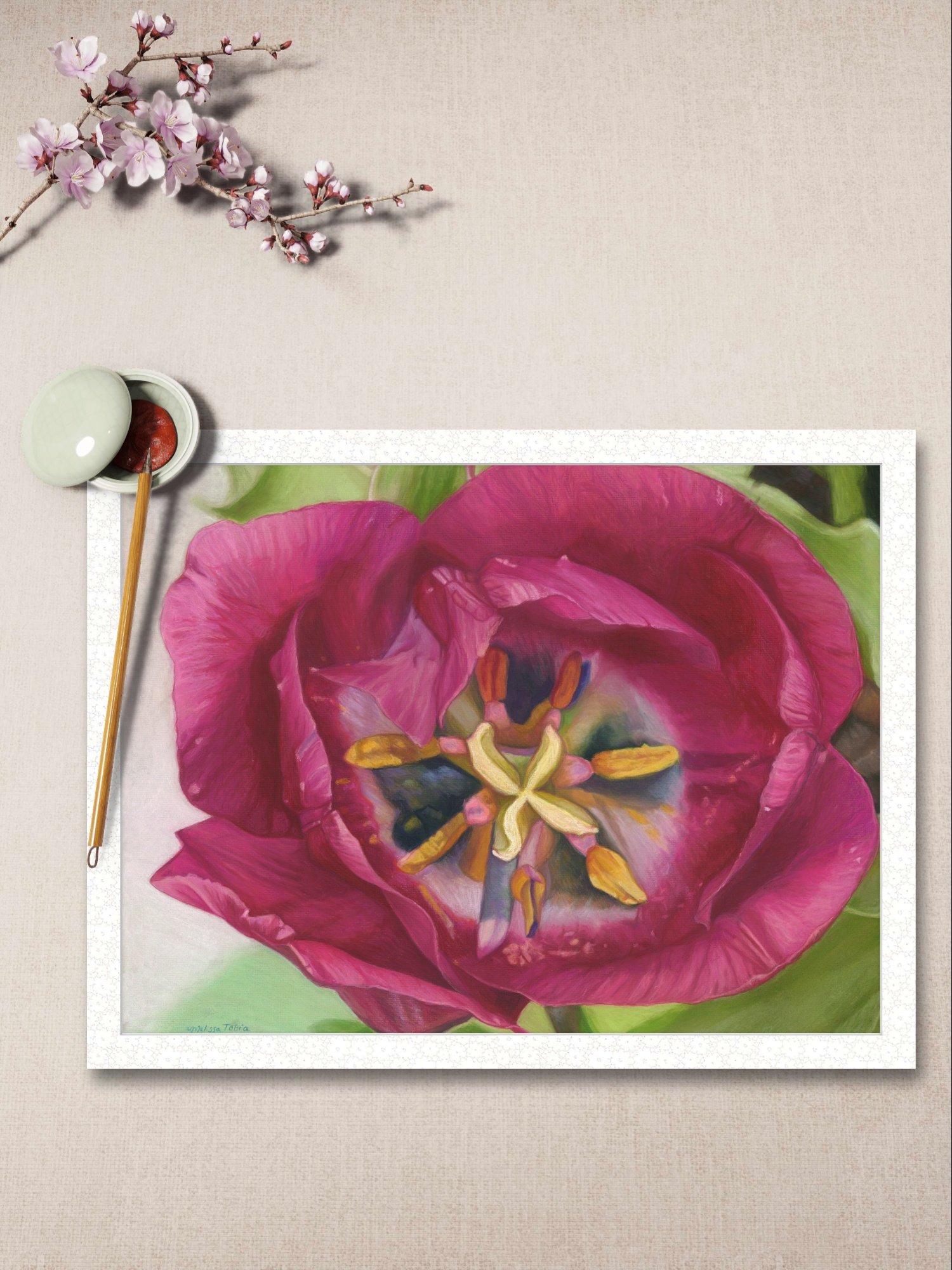landingzone_purple_tulip_pastel_painting_giclee_print_wall_art6.JPG