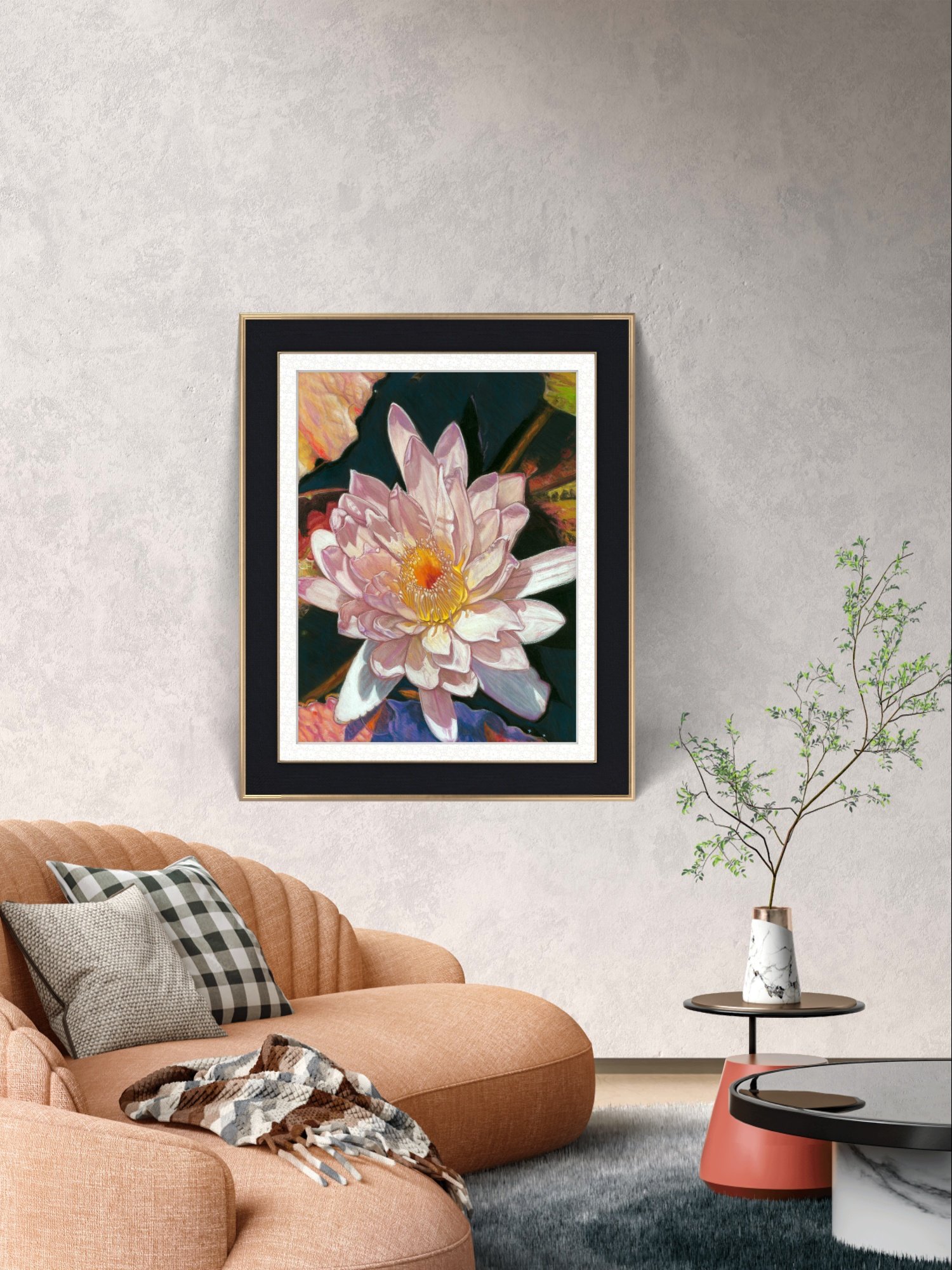 aperfectlily_white_waterlily_pastel_painting_giclee_print_wall_art4.JPG