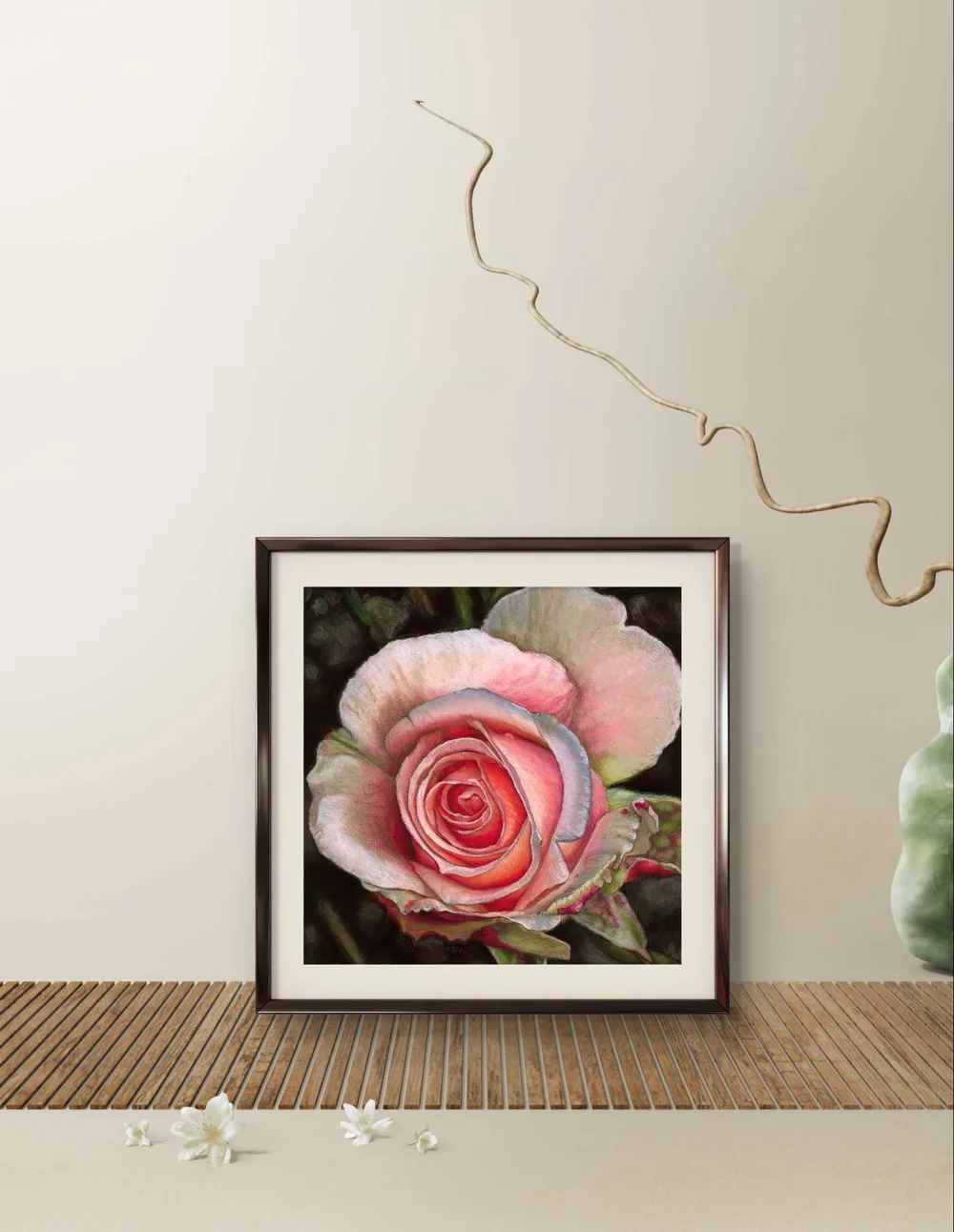 Giclee Art Print pink rose original artwork — Melissa Tobia