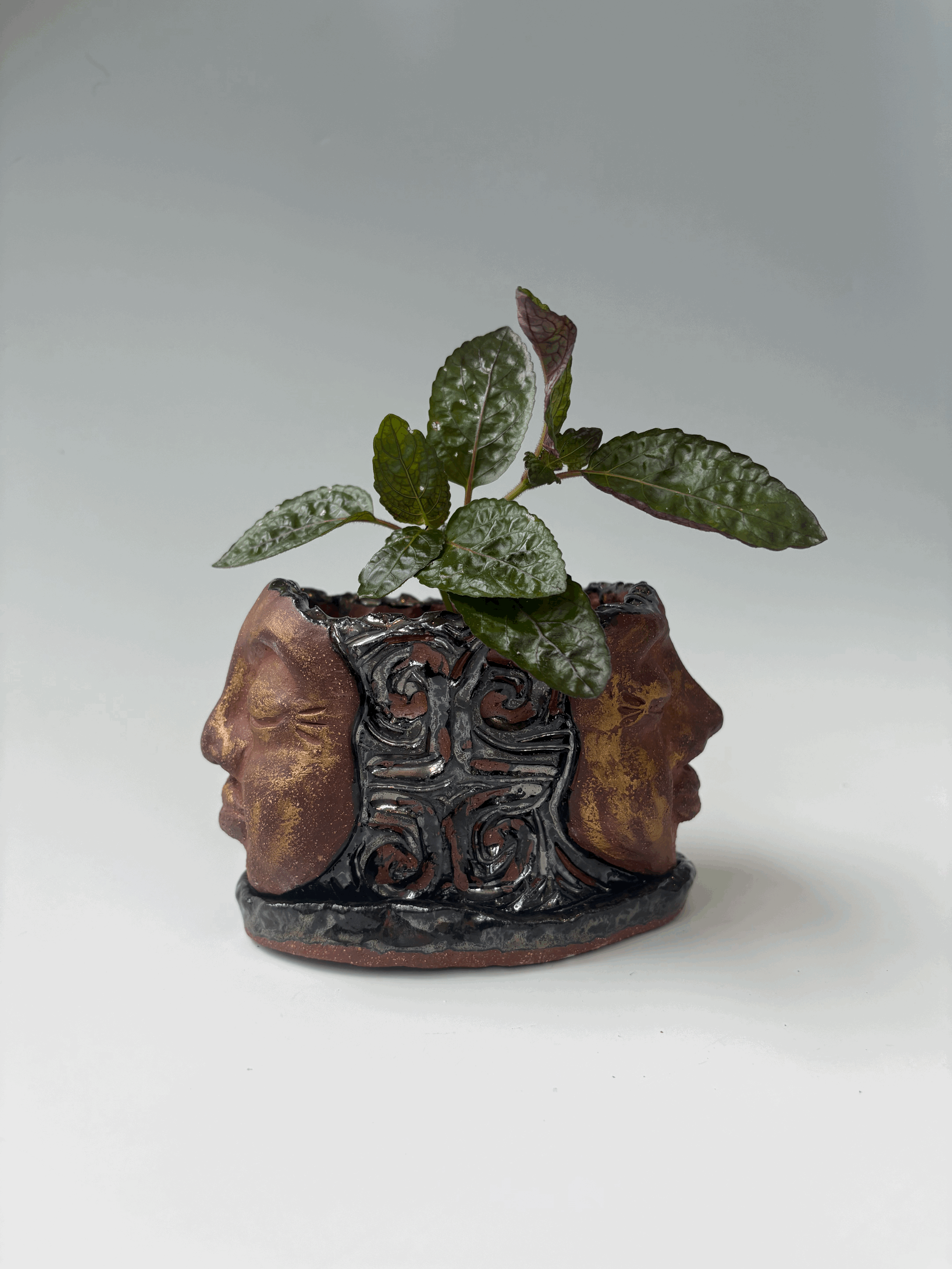Ibeji (Twin) Terra-cotta Face Planter