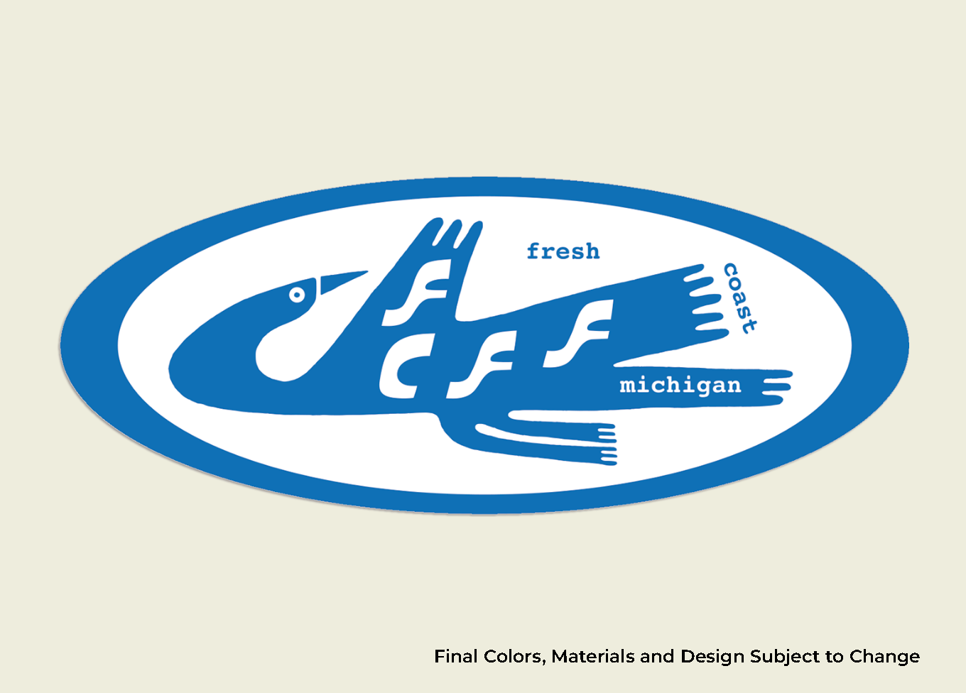 Limited Edition Fresh Coast Film Festival: Traverse City / "Lake Bird" Sticker by Geoffrey Holstad