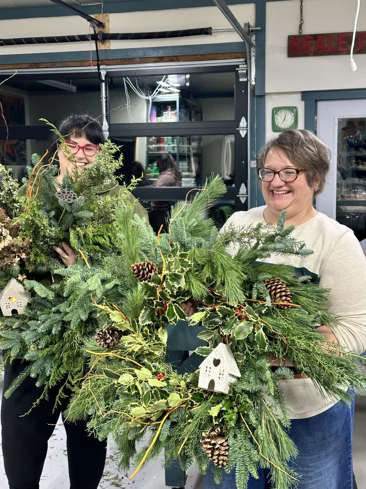 Holiday Wreath Workshop with Sugarfield Flowers | Dec 5th