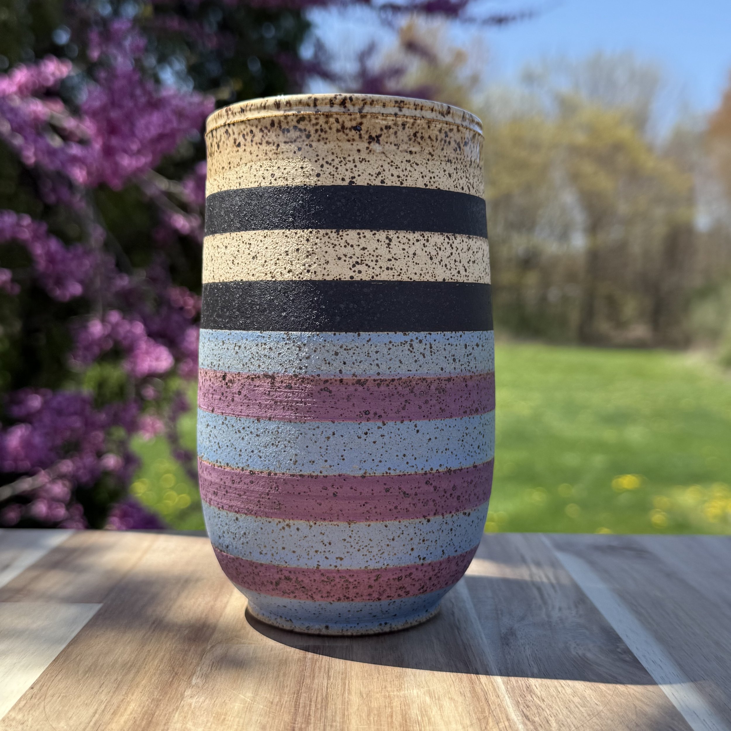 Tall Stripe Tumbler | Blue + Violet