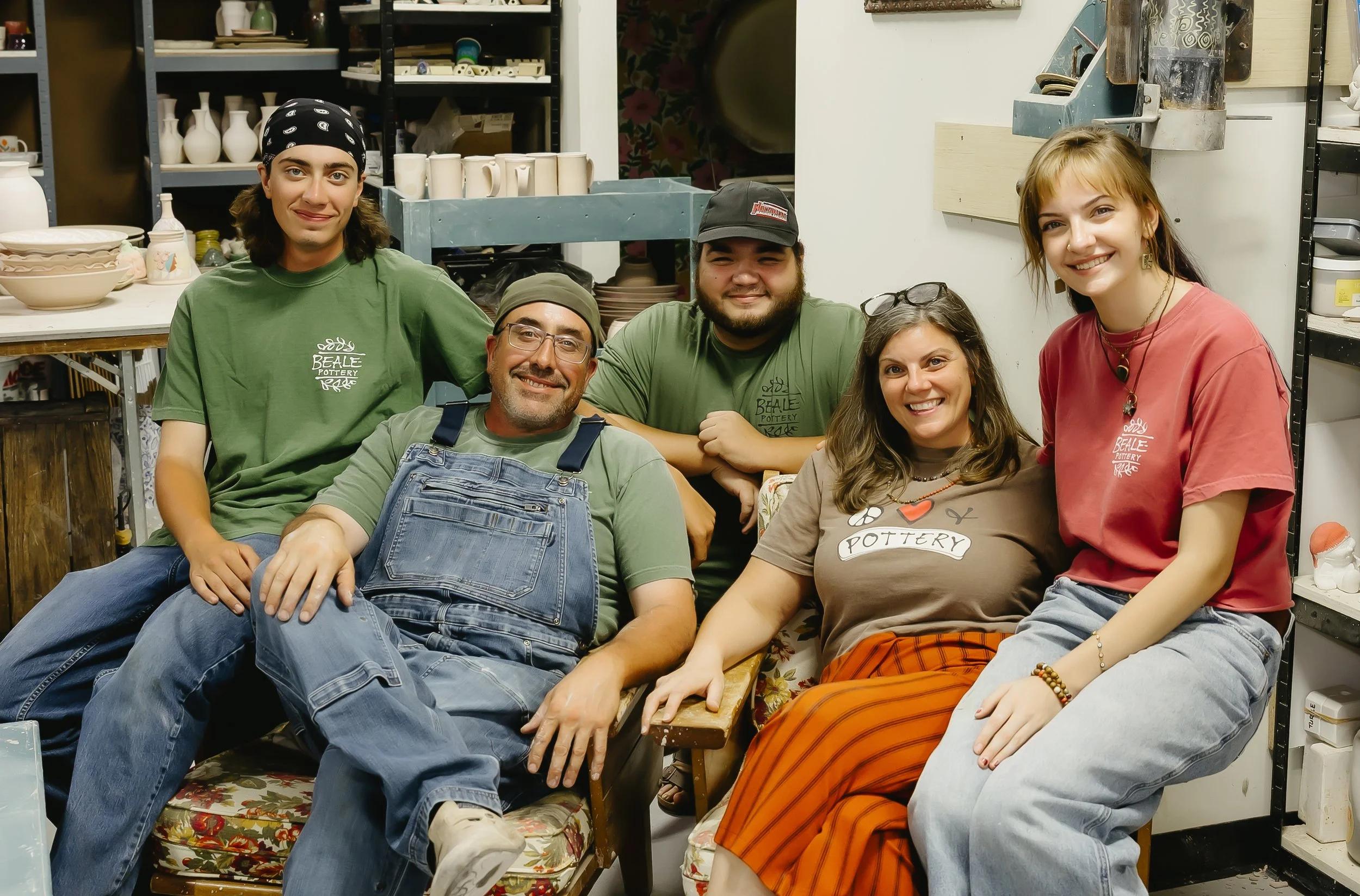 The Beale Family at Beale Pottery.