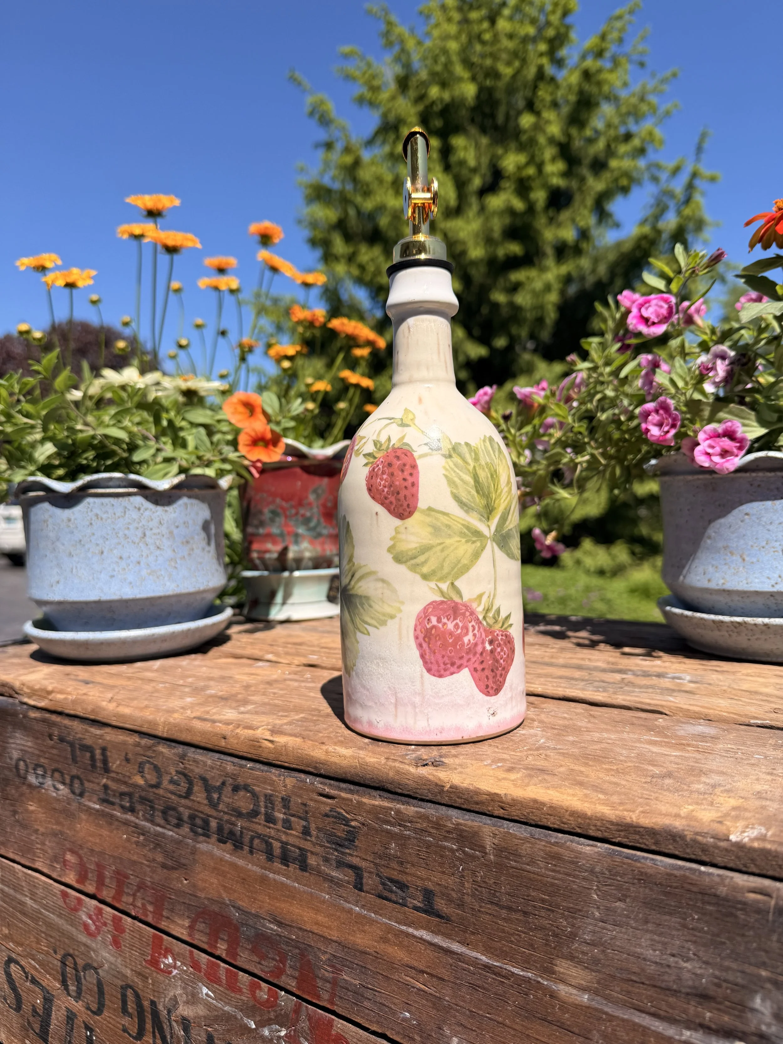 Strawberry Oil Cruet | Crystalline