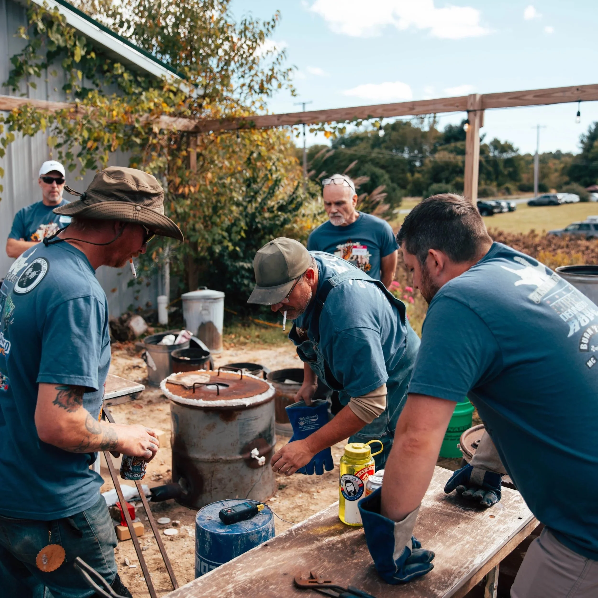 Raku Firing at Beale Pottery
