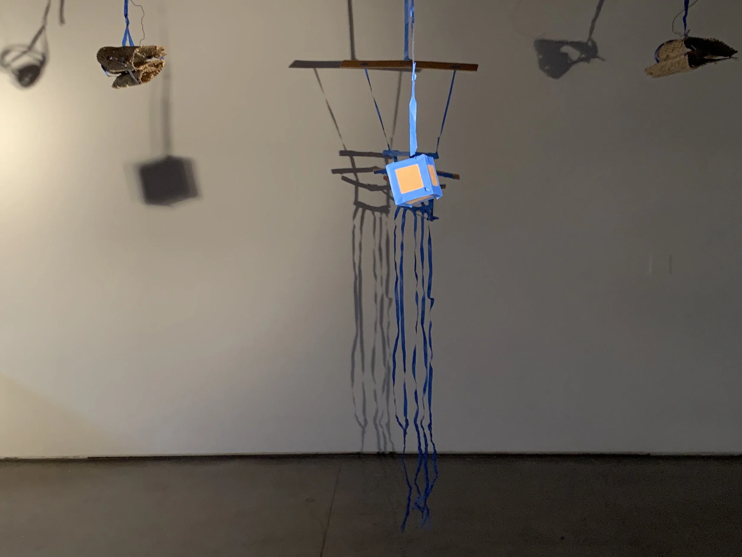 Deconstructed Dress: Made out of cardboard and masking tape.